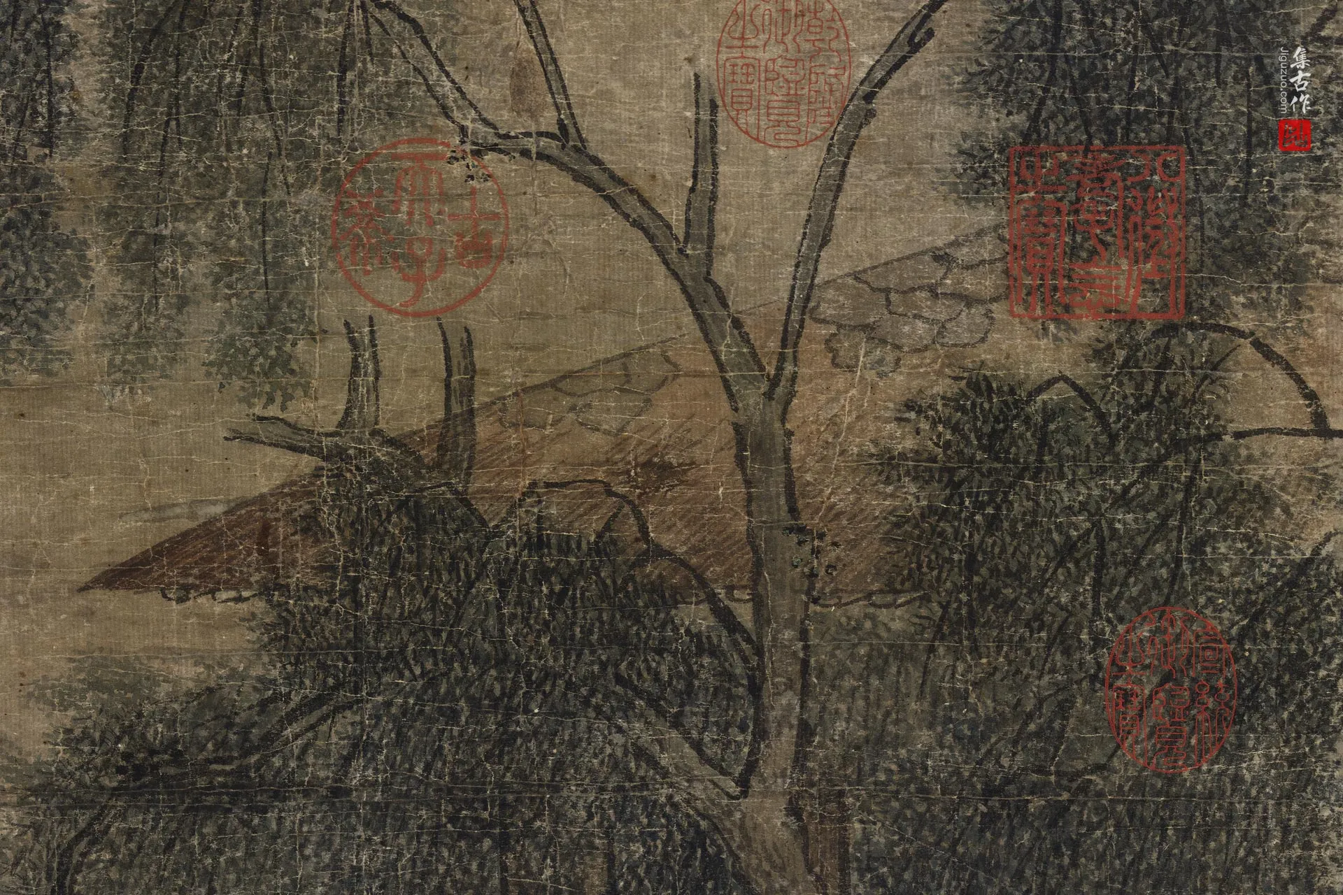 传刘松年《琴书乐志图》局部 (4)