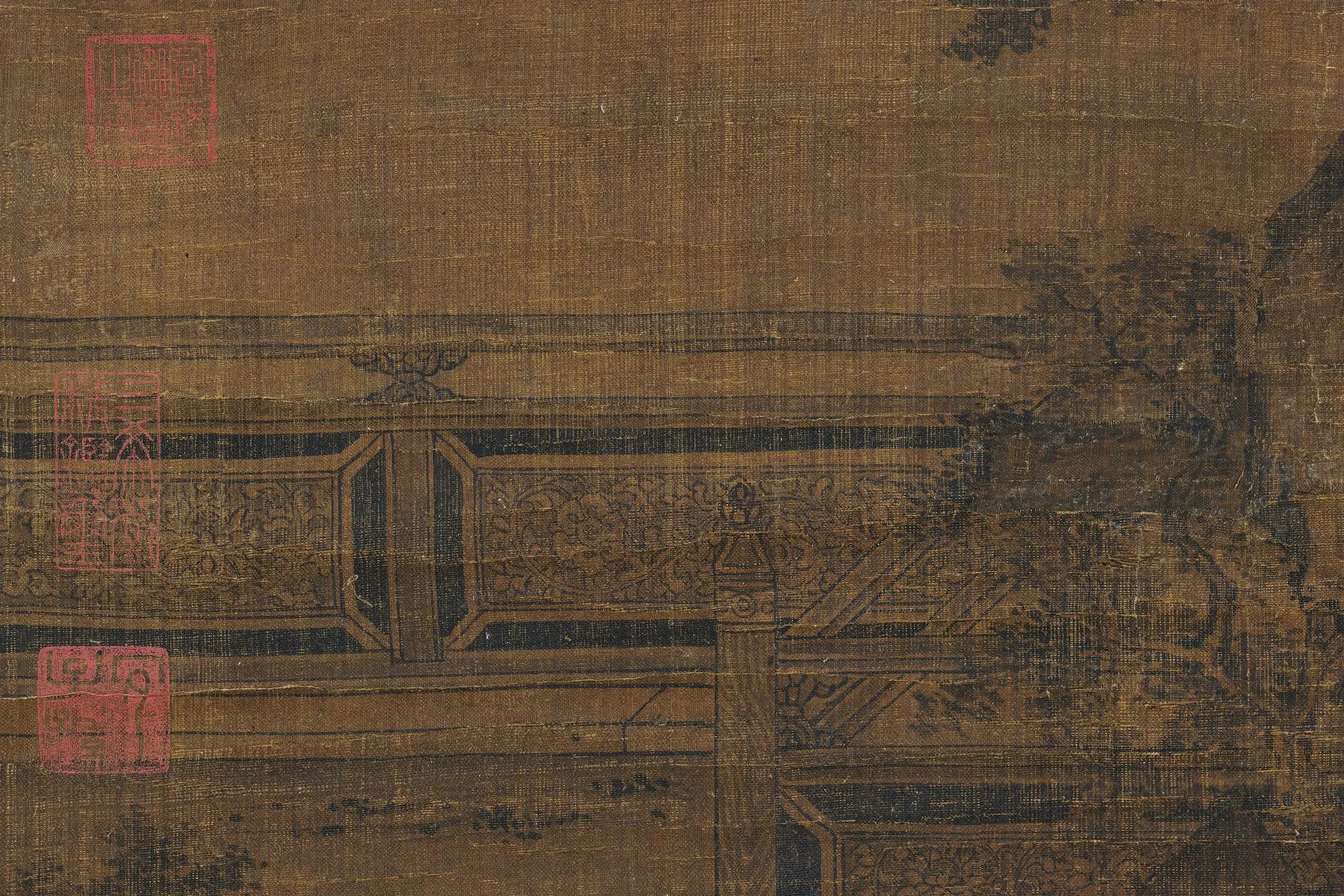 传李公麟人物画《高会习琴图》局部 (4)