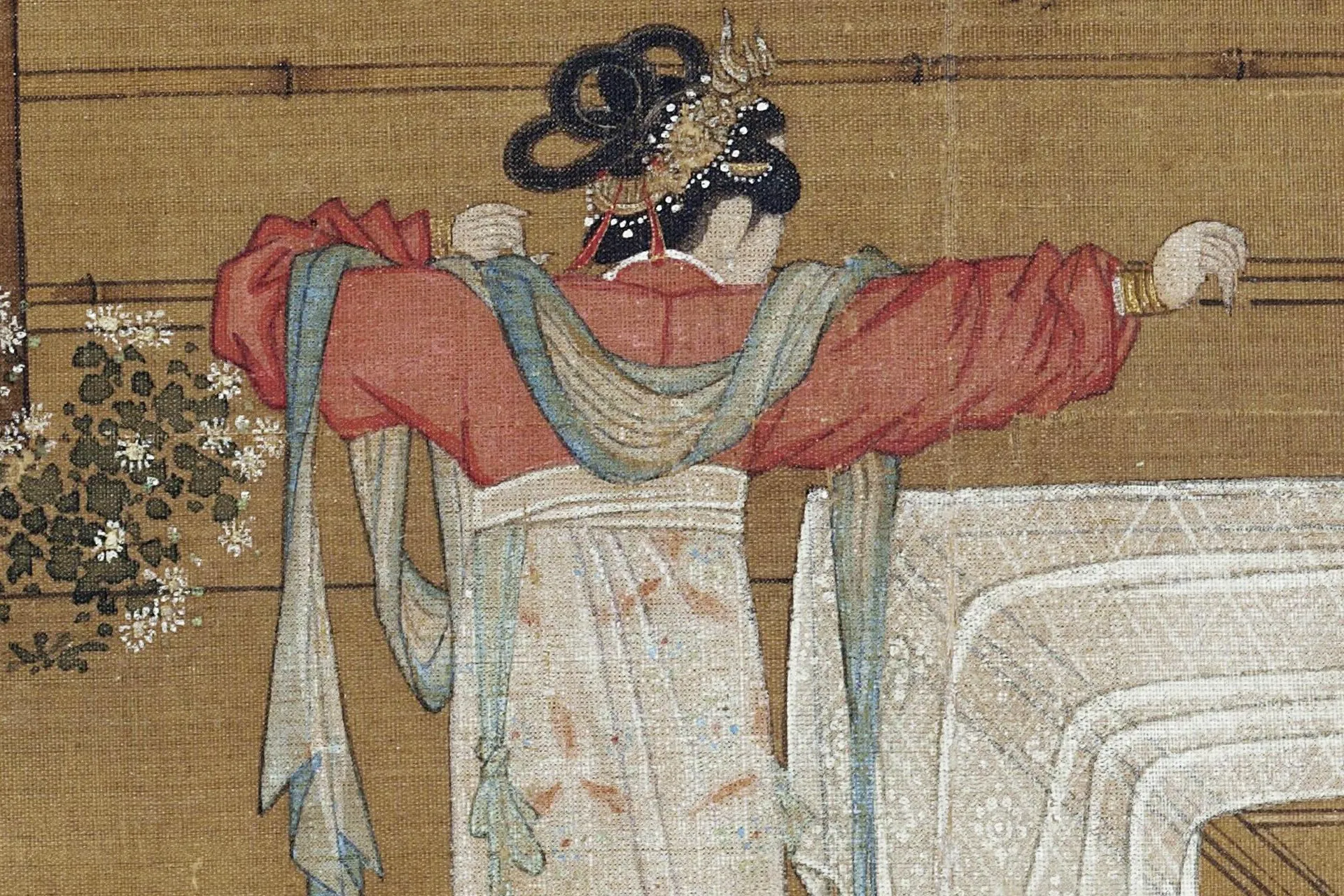 传刘松年《宫女图》高清大图局部 (2)