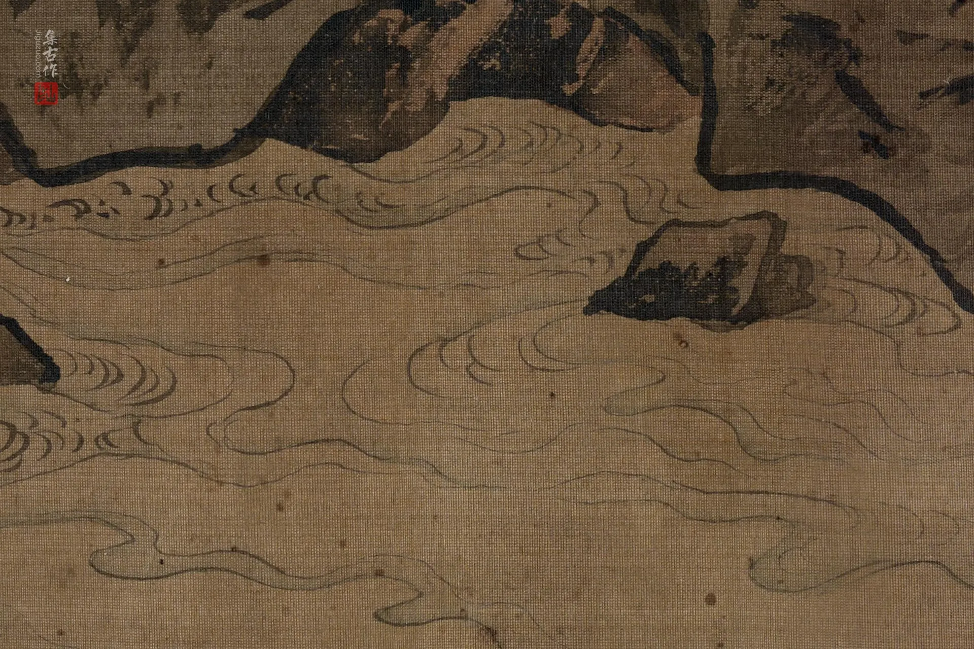 明人《仿李唐濠濮图》高清大图局部 (5)