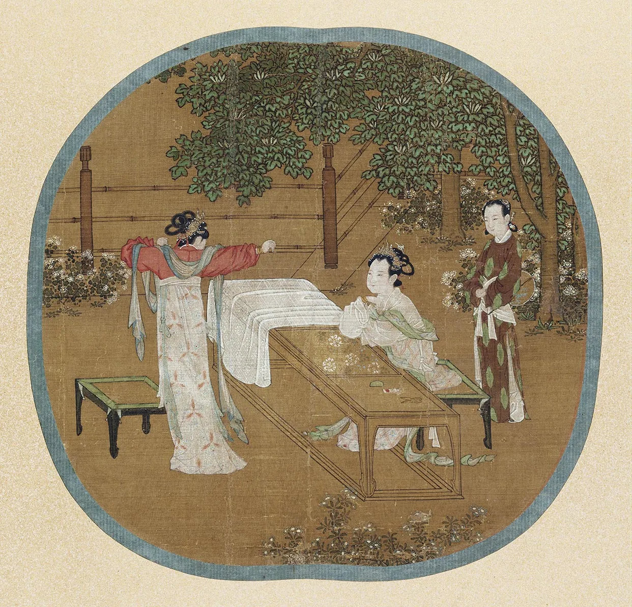传刘松年人物画《宫女图》页