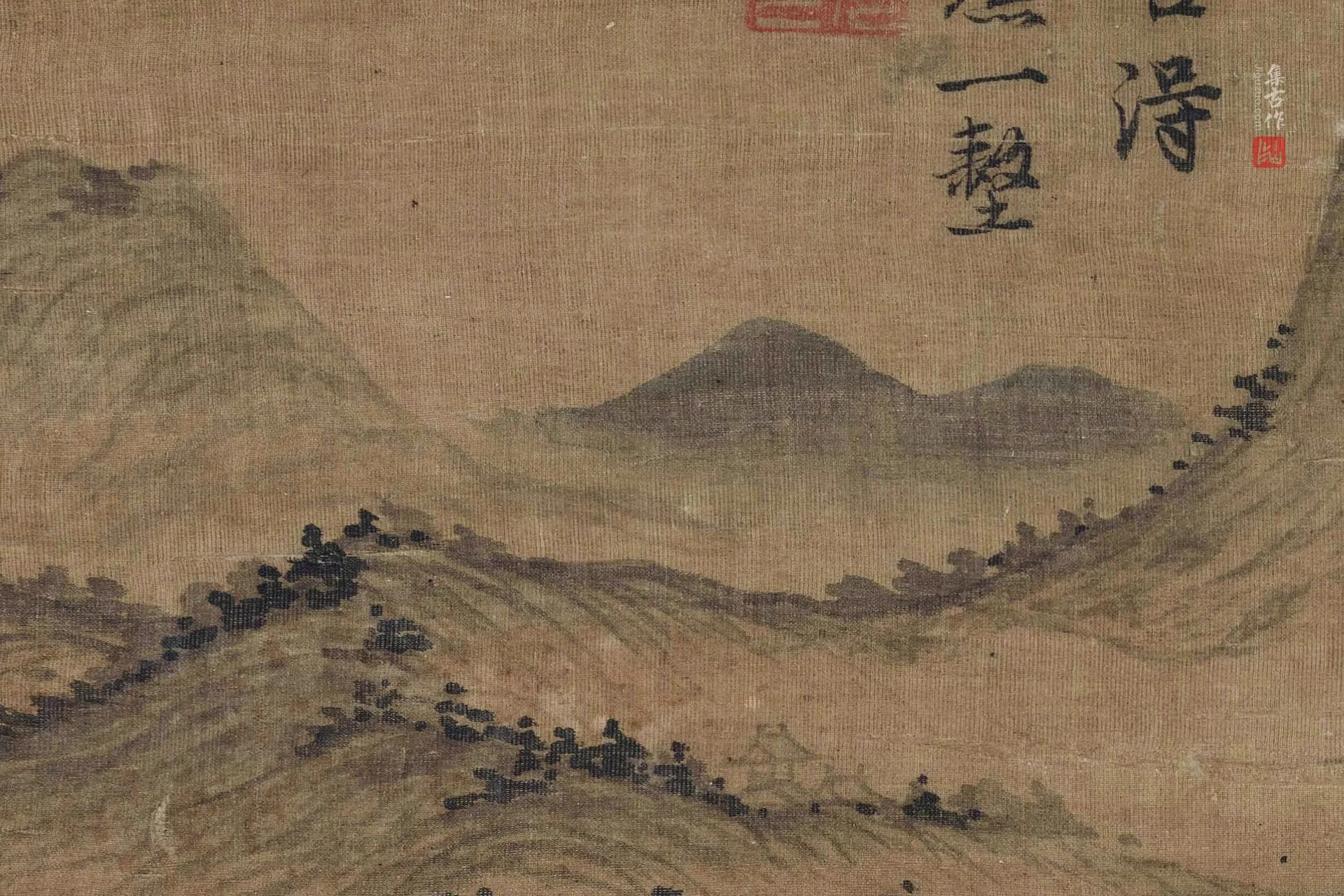 陈汝言《荆溪图》高清大图局部 (5)