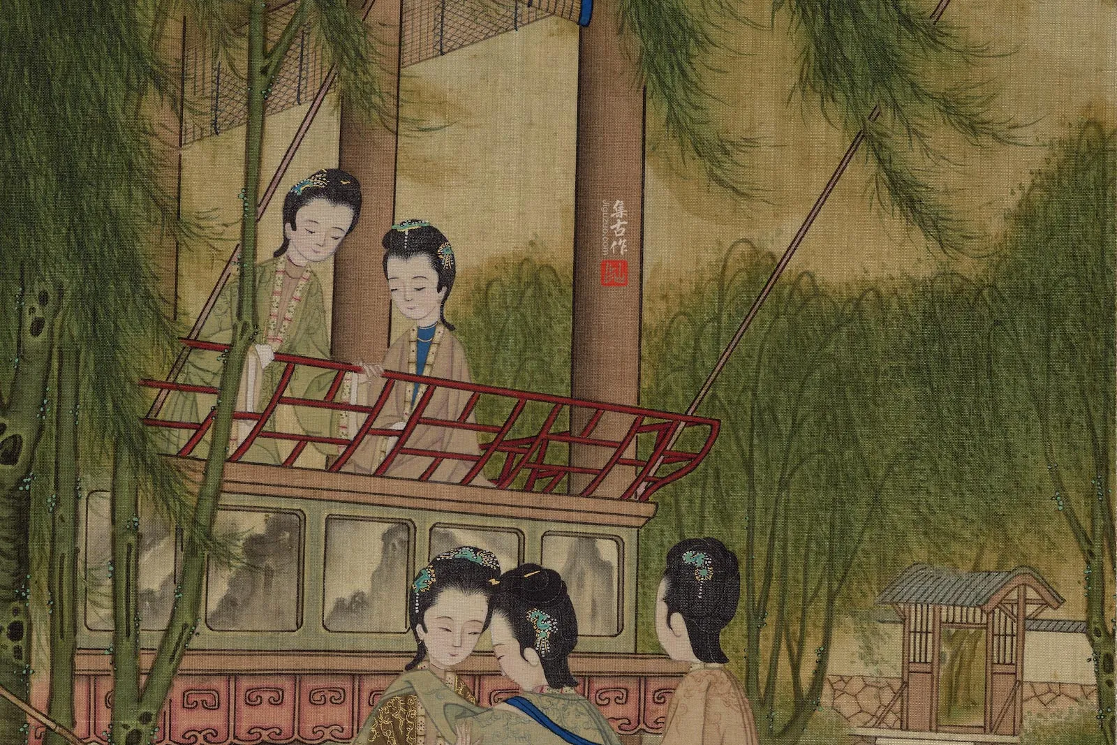 焦秉贞《画仕女人物册》局部 (3)