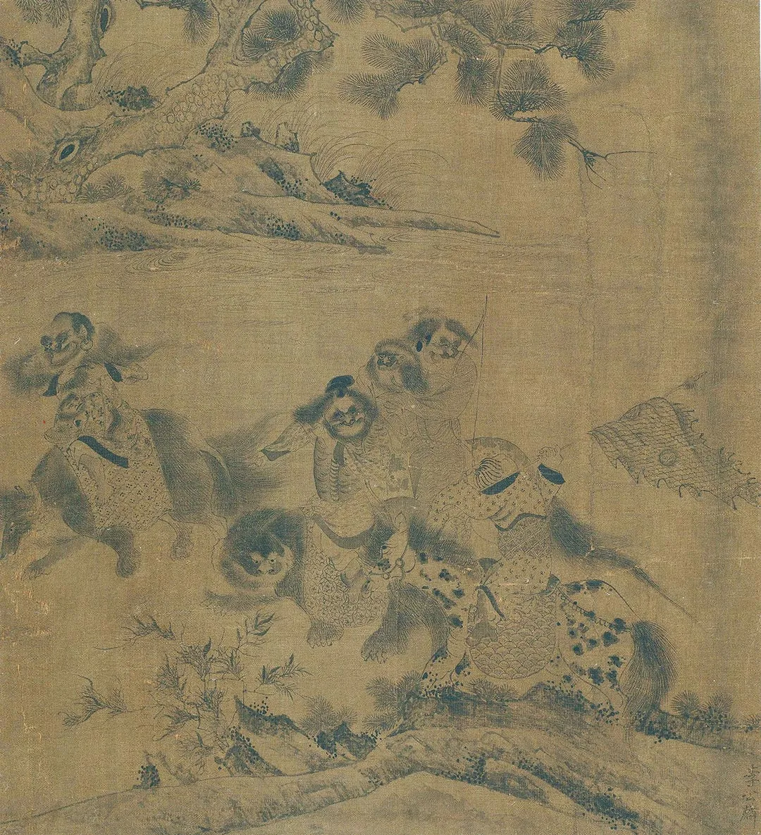 传李公麟《异人骑异兽图》页