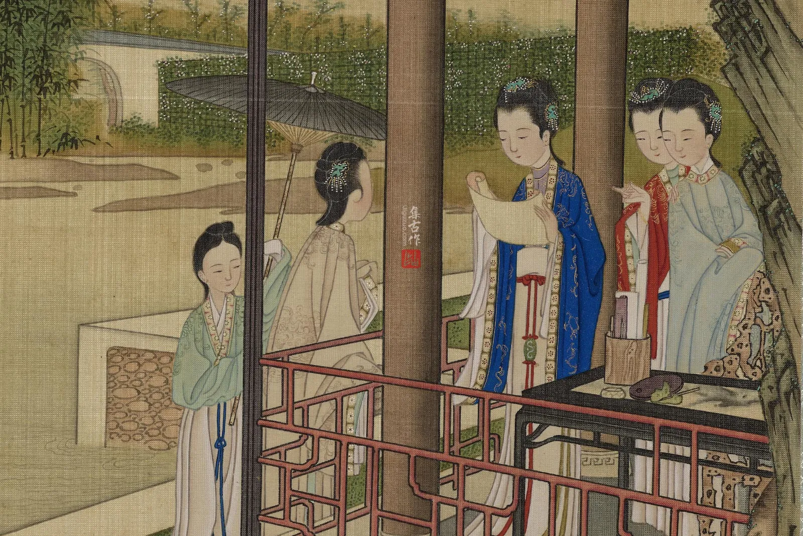 焦秉贞《画仕女人物册》局部 (2)