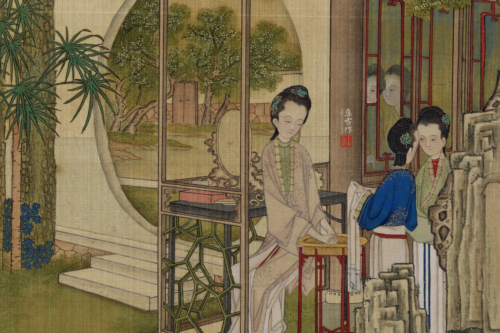 焦秉贞《画仕女人物册》局部 (4)