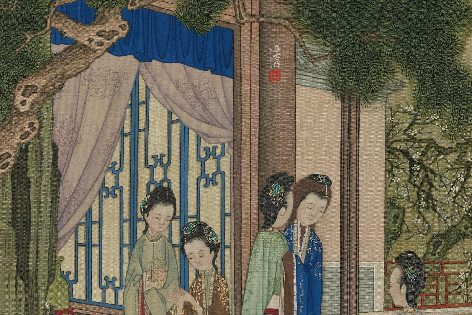 焦秉贞《画仕女人物册》局部 (7)
