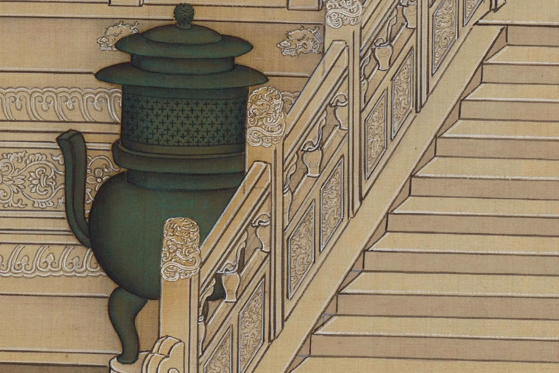 清宫廷画家《万国来朝图》高清大图局部 (3)