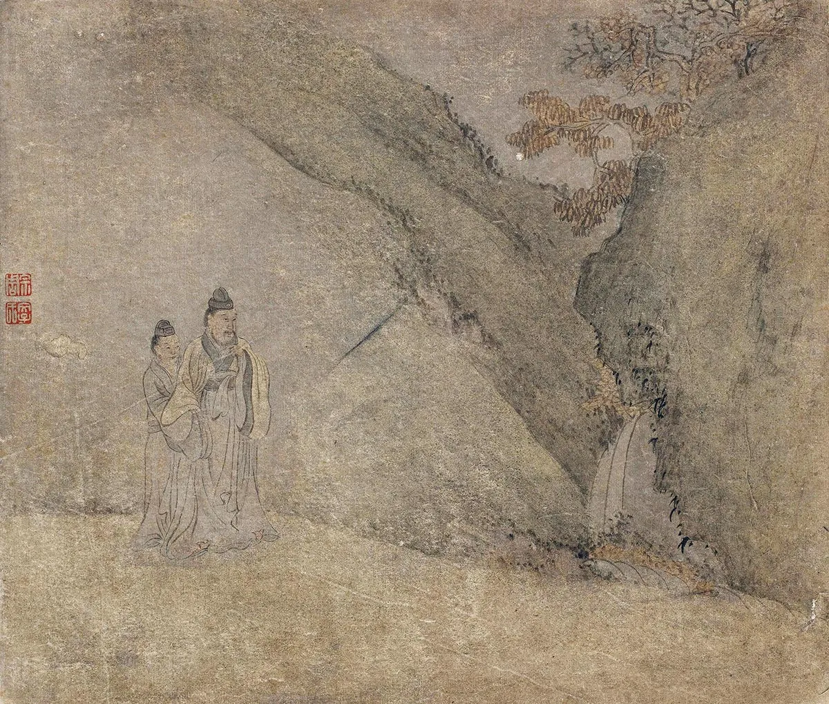 传李公麟《观瀑图》页