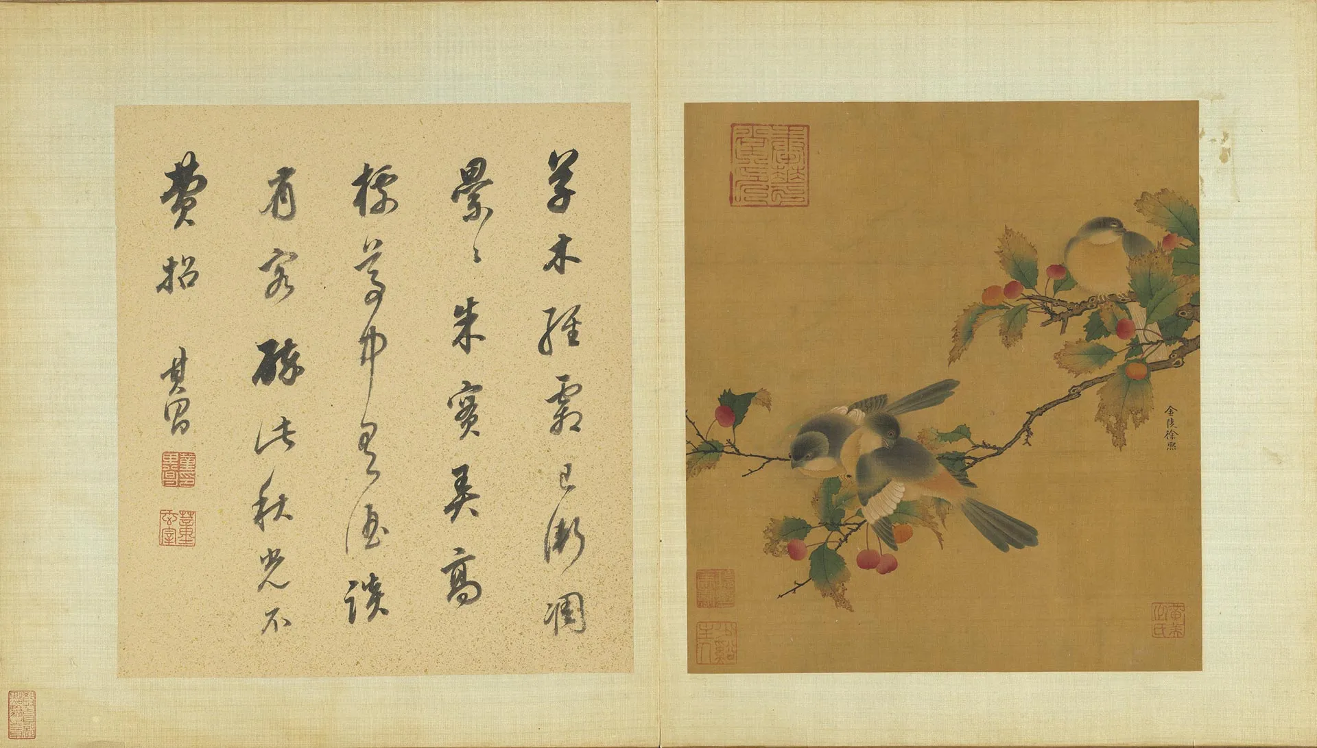 传五代徐熙花鸟页