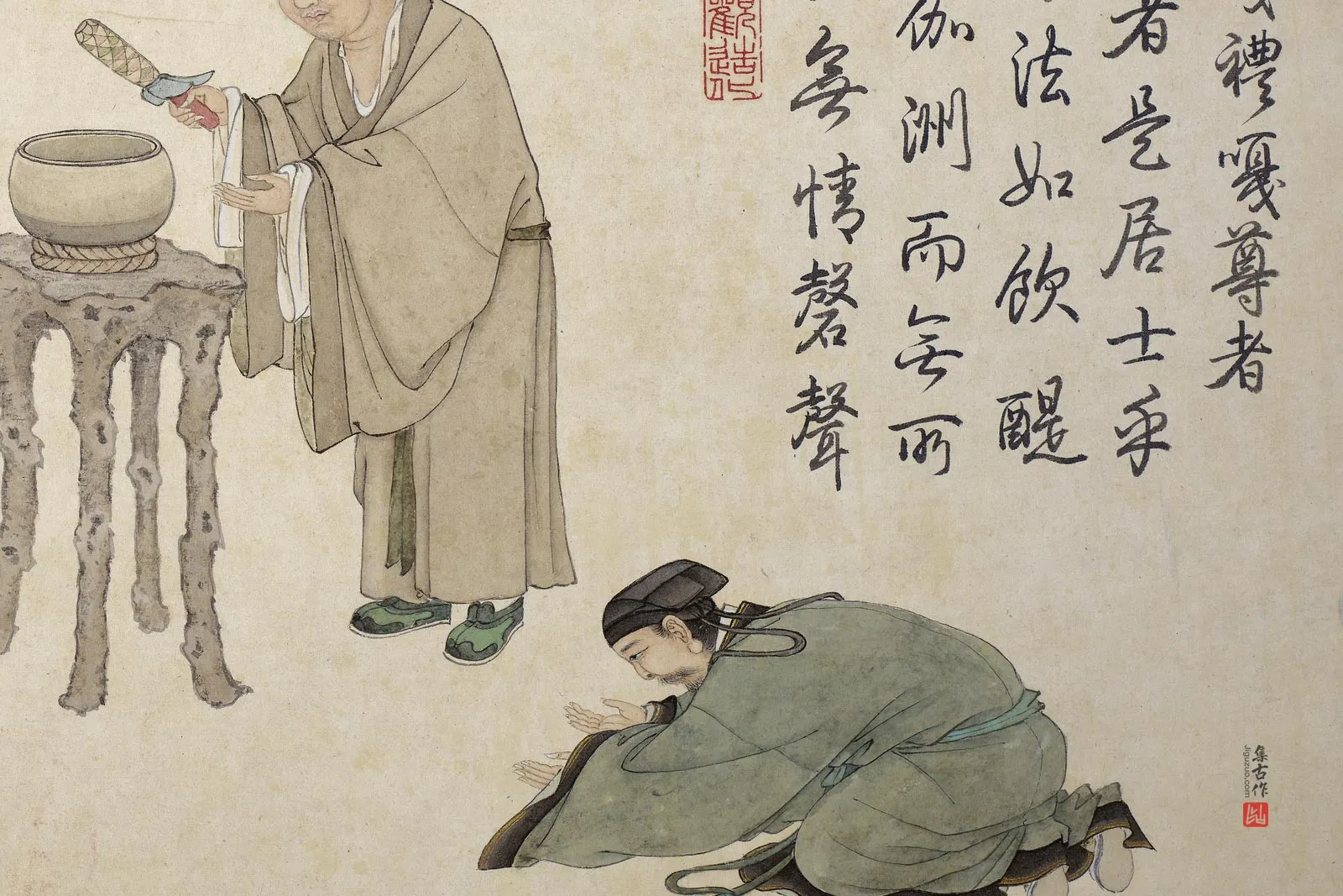 清庄豫德佛道人物画《嘎礼嘎尊者》局部 (2)