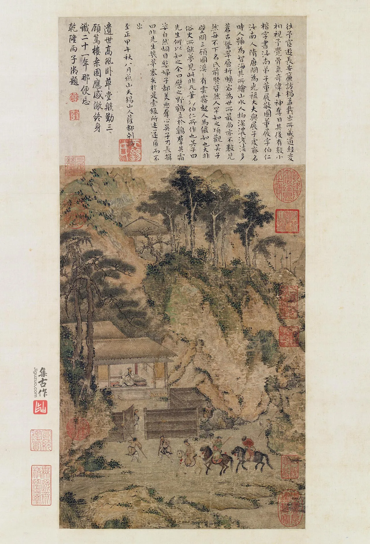 传董展(董伯仁)《三顾草庐图》轴