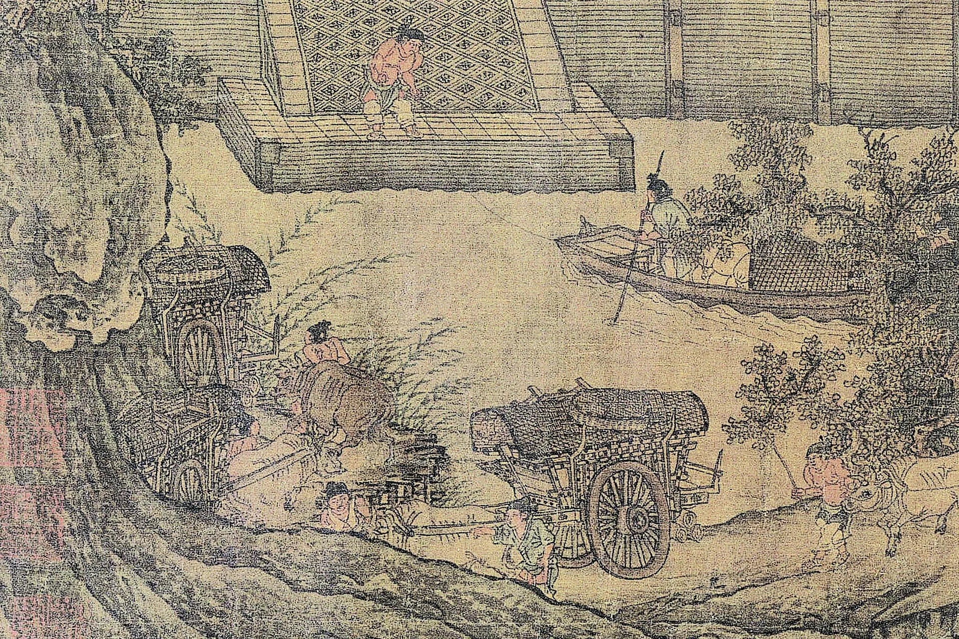 卫贤《闸口盘车图》局部 (4)