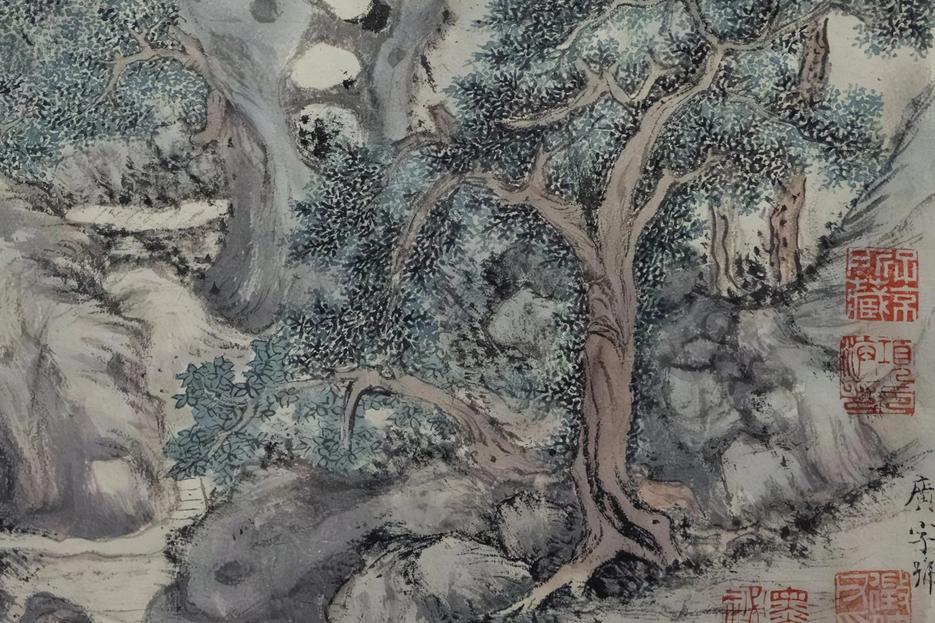 文徵明《真赏斋图》局部 (2)