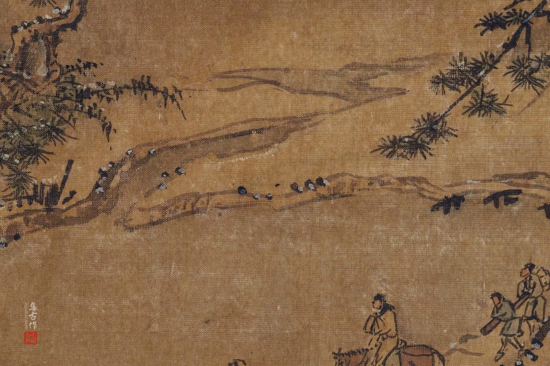 珪观《山水图》高清局部 (2)
