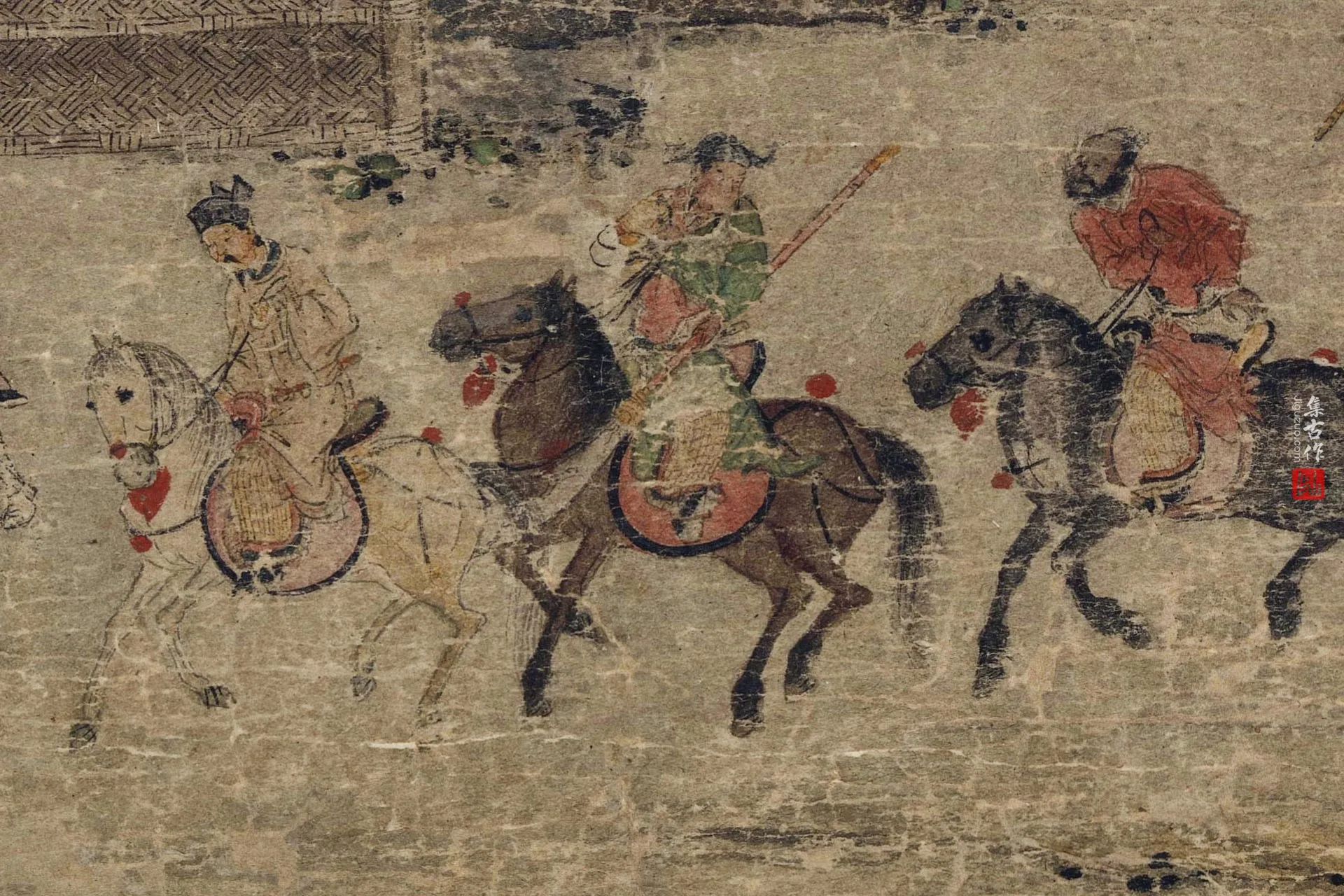 传董展董伯仁《三顾草庐图》超高清大图局部 (4)