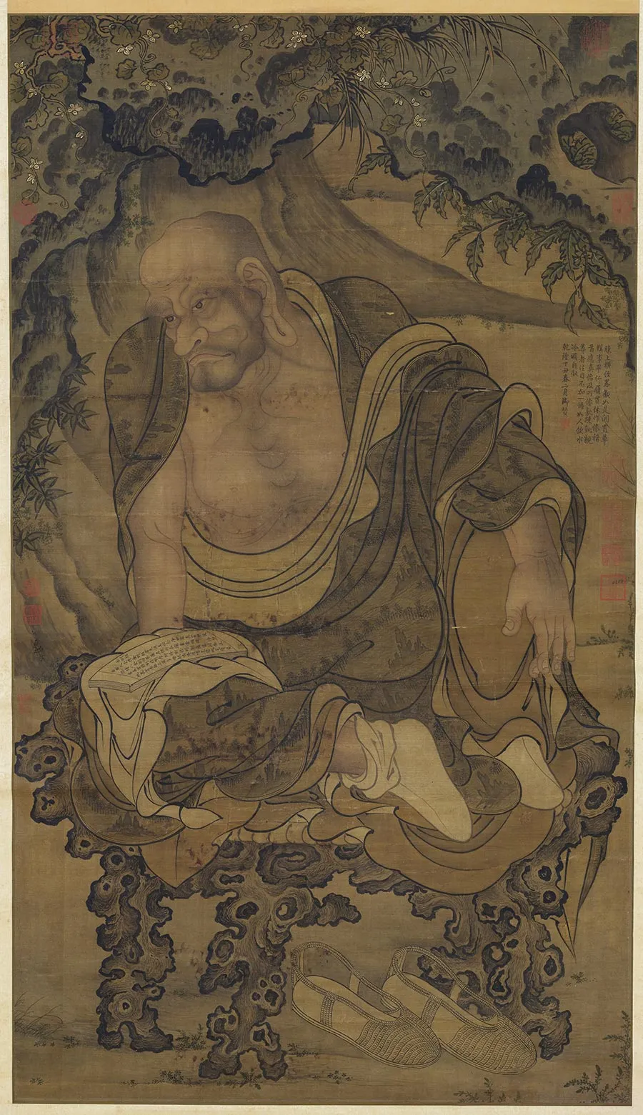 传贯休佛道人物画罗汉轴