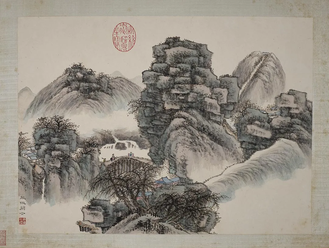 永瑢仿古山水《仿关仝山水》页