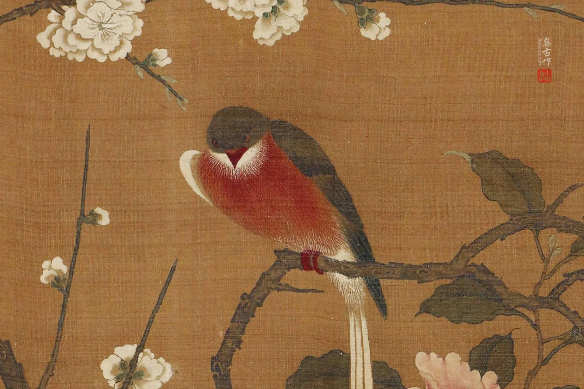 传五代徐熙《花鸟图卷》高清局部 (2)