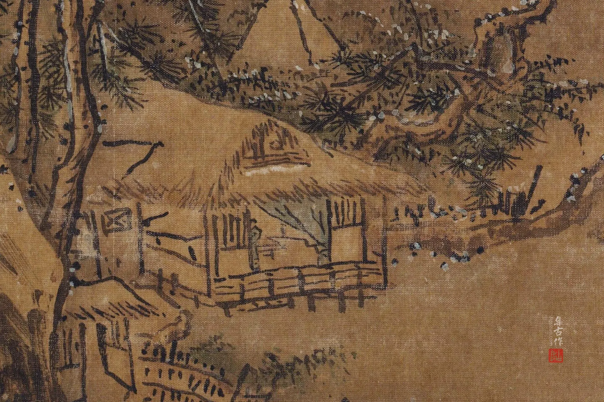 珪观《山水图》高清局部 (1)
