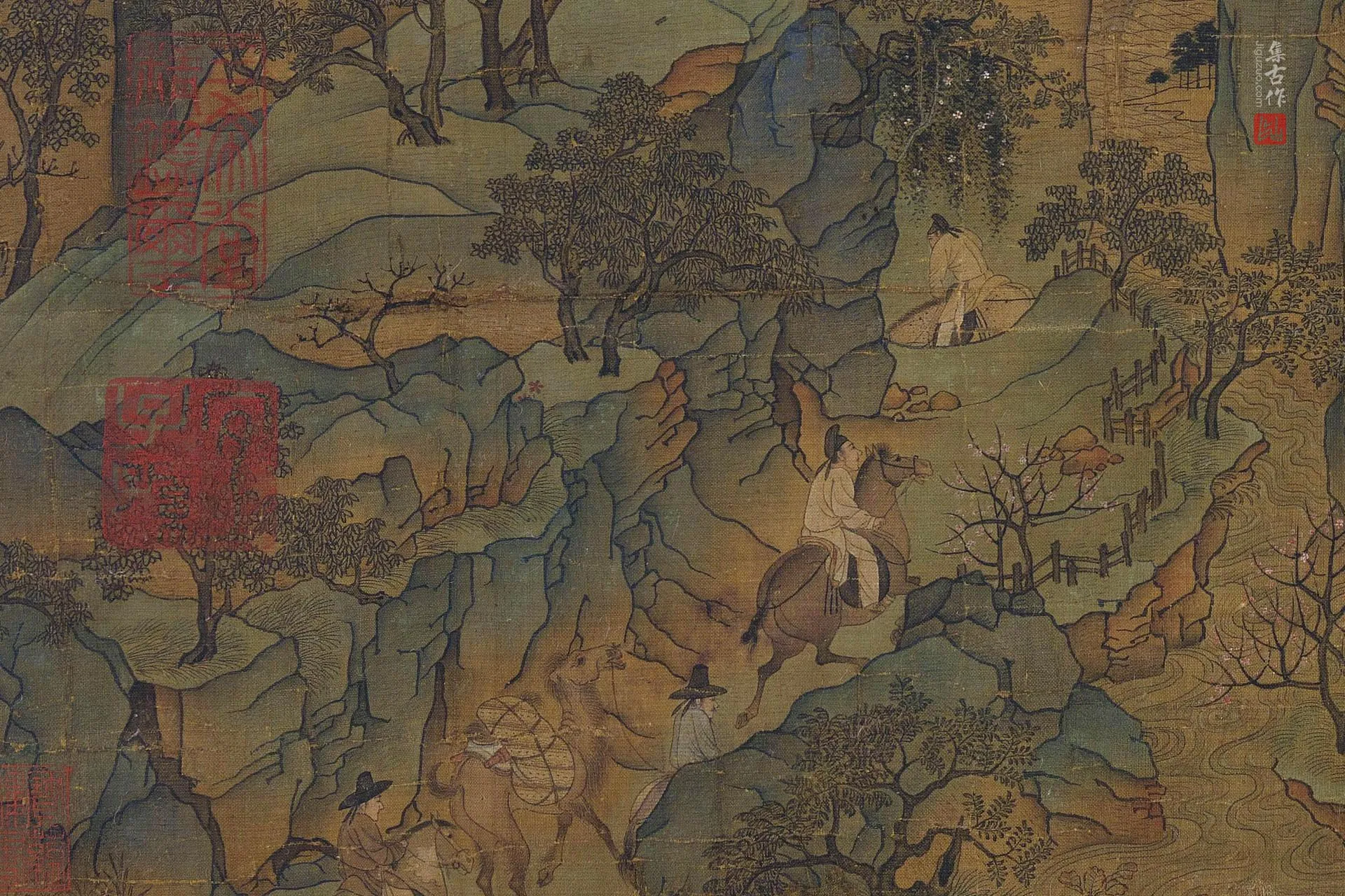 唐人明皇幸蜀图高清局部 (5)