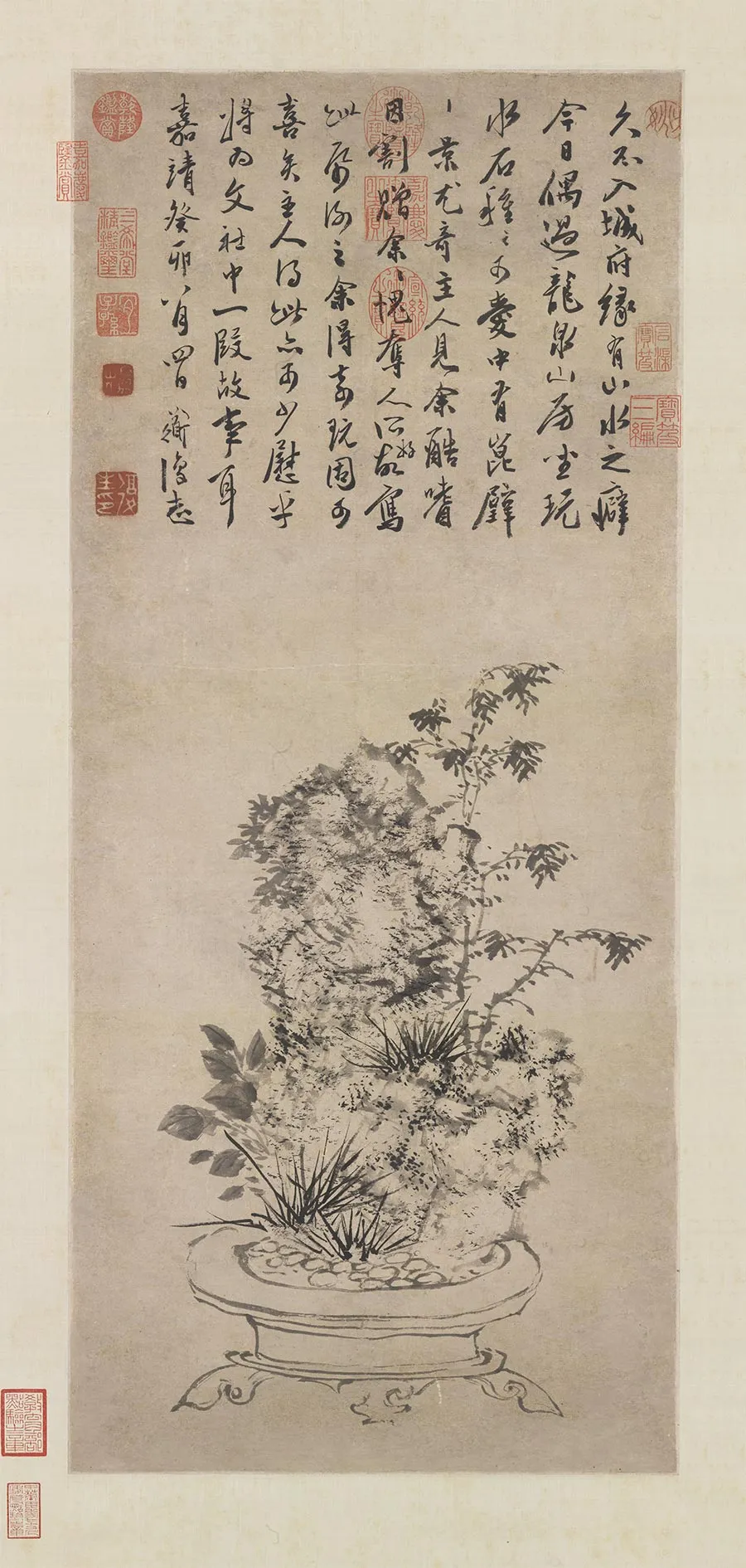 陈淳书画《崑璧图》轴