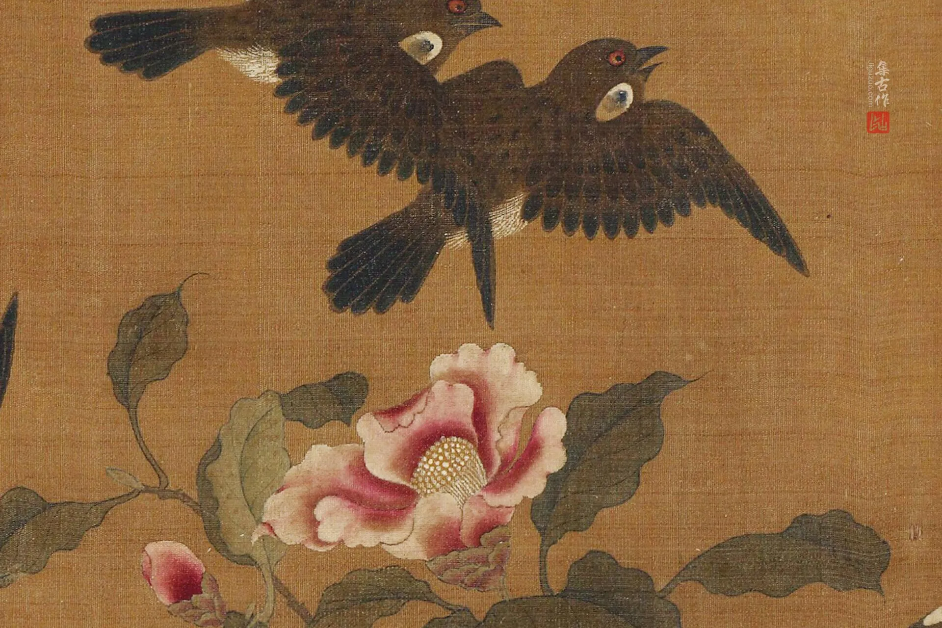 传五代徐熙《花鸟图卷》高清局部 (3)