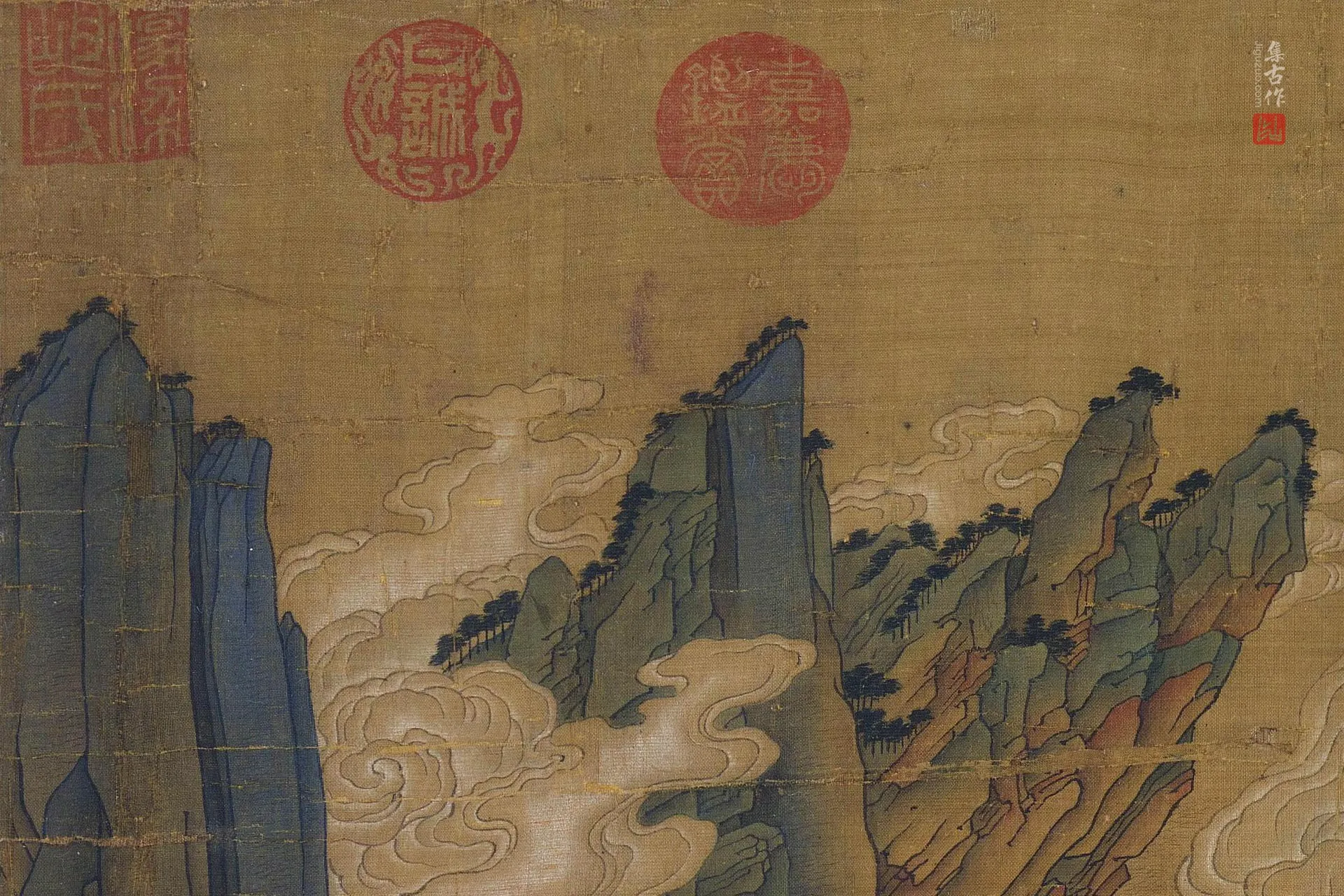 唐人明皇幸蜀图高清局部 (1)