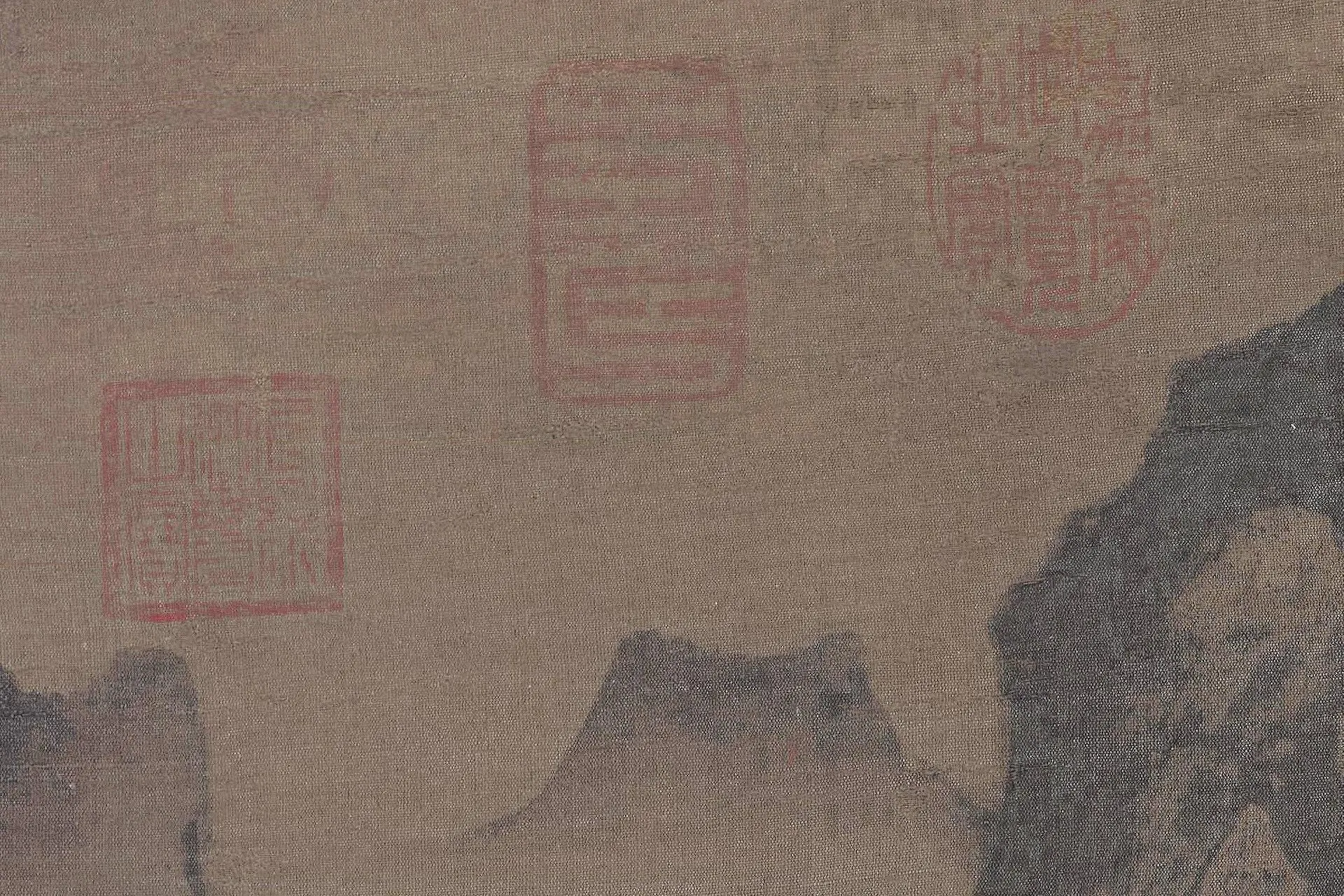 五代卫贤《高士图》高清大图局部 (2)