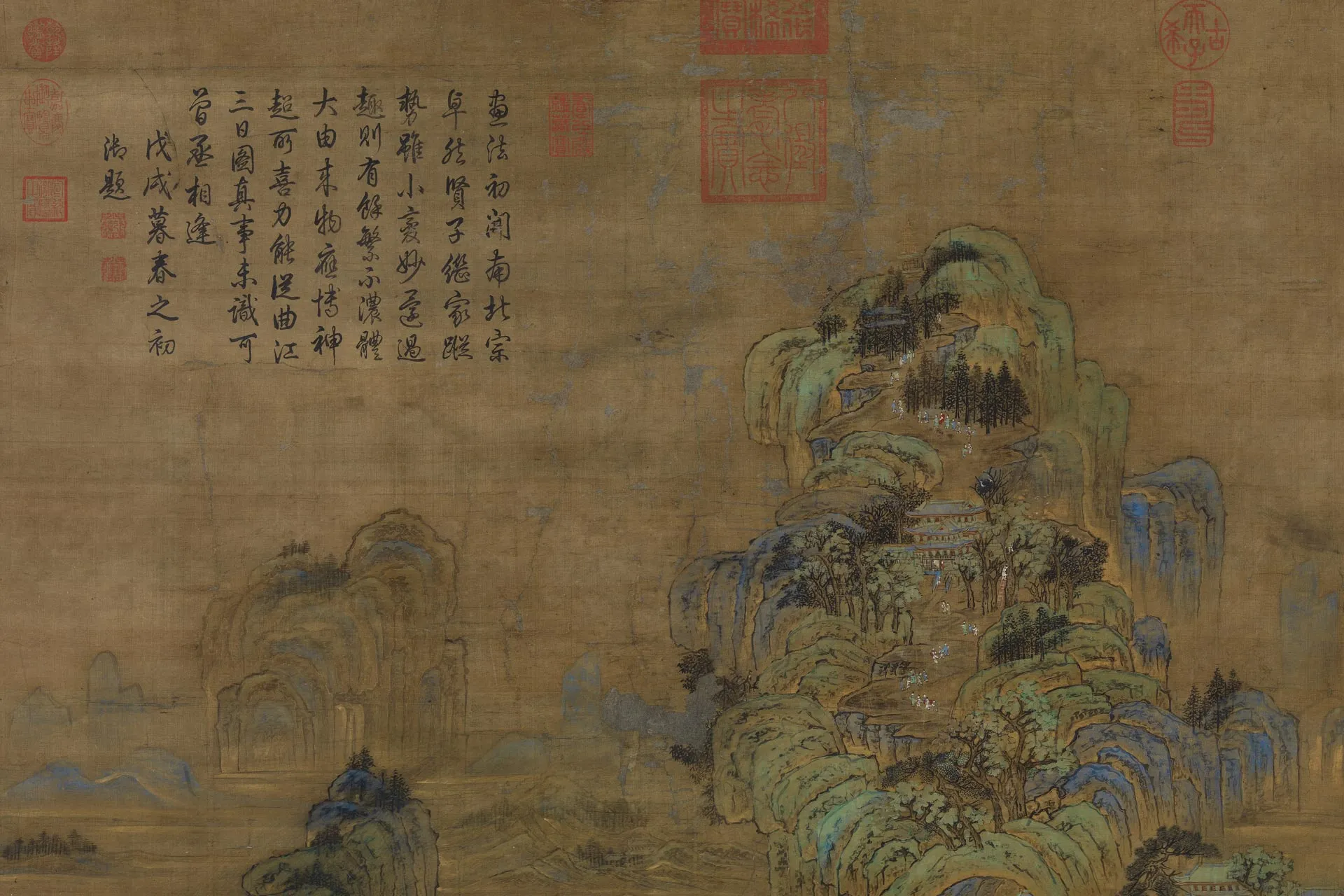 传李昭道《曲江图》局部 (2)