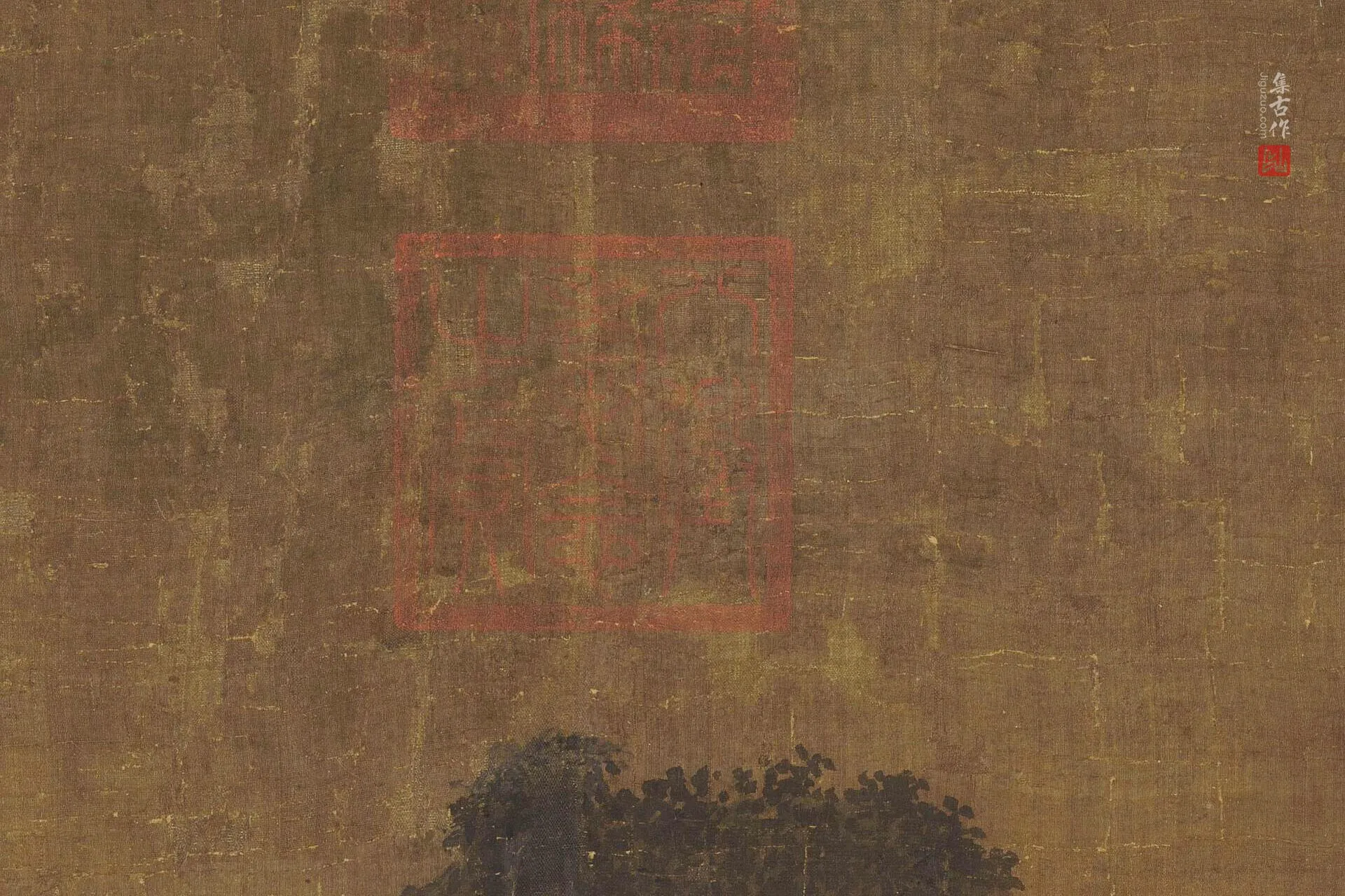 传关仝《山溪待渡图》局部 (7)