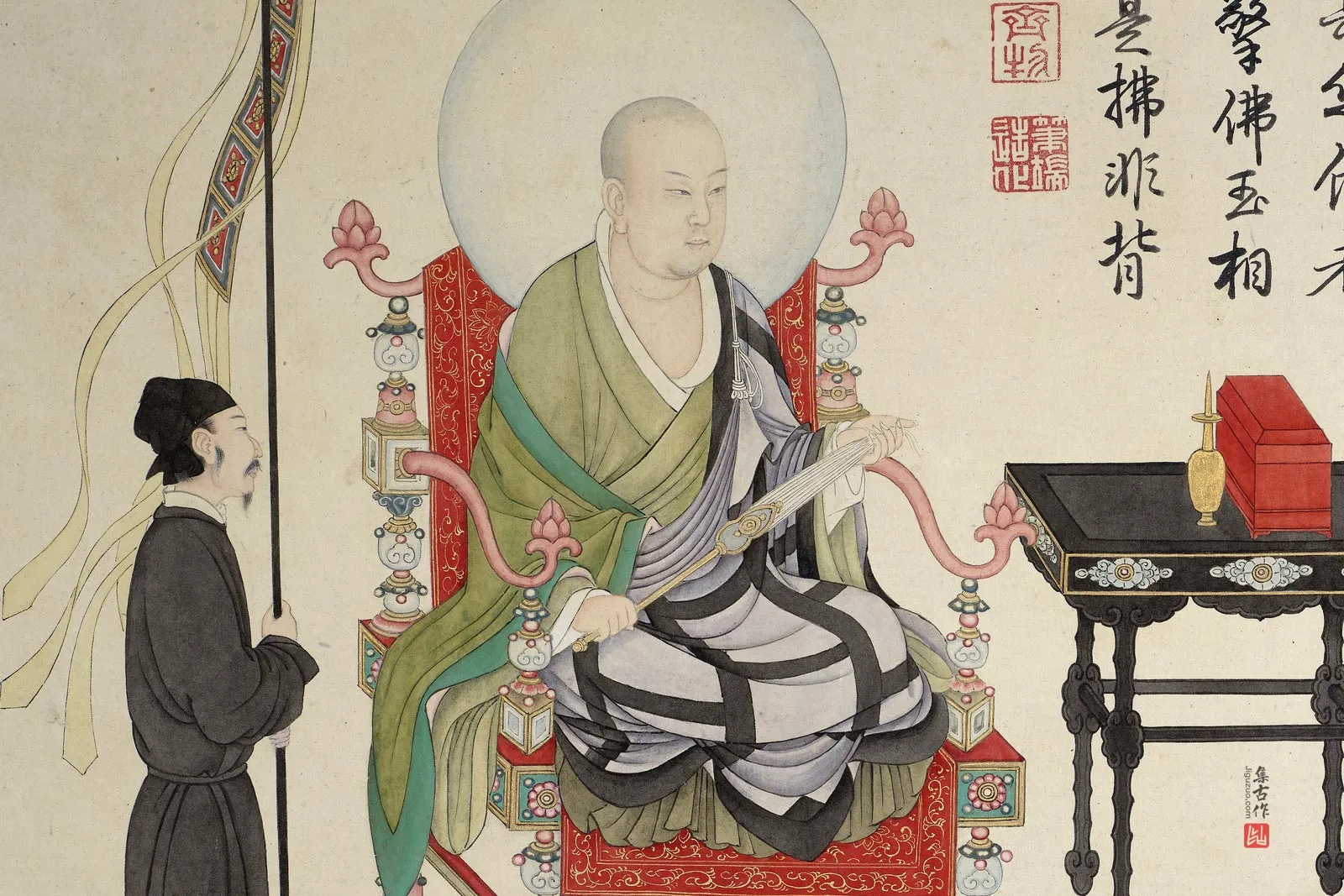 清庄豫德《锅巴嘎尊者》局部 (1)