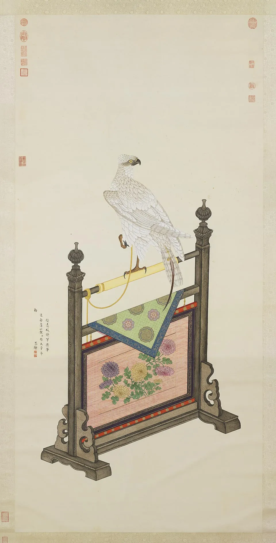 杨大章《画白鹰图》轴