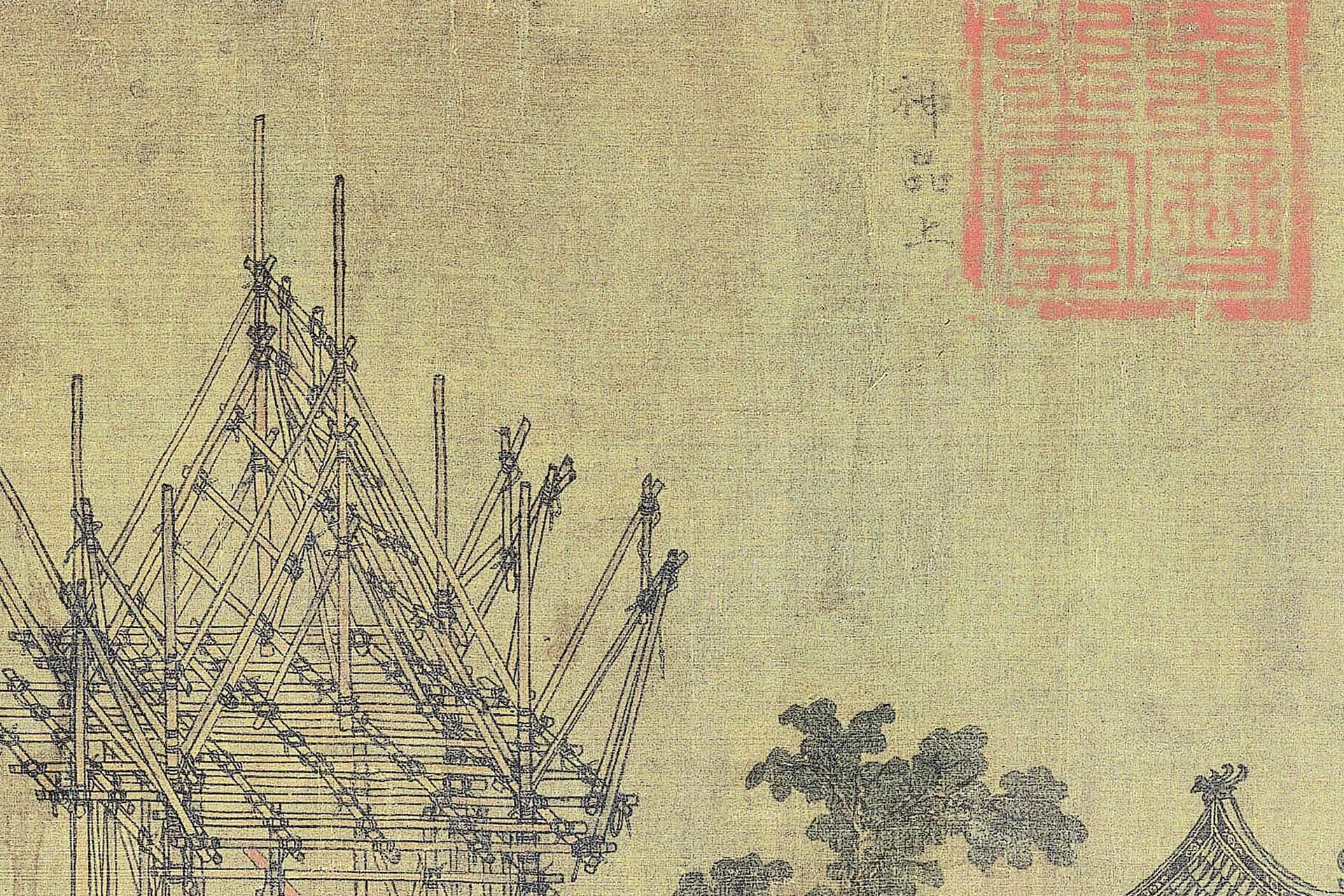 卫贤《闸口盘车图》局部 (2)
