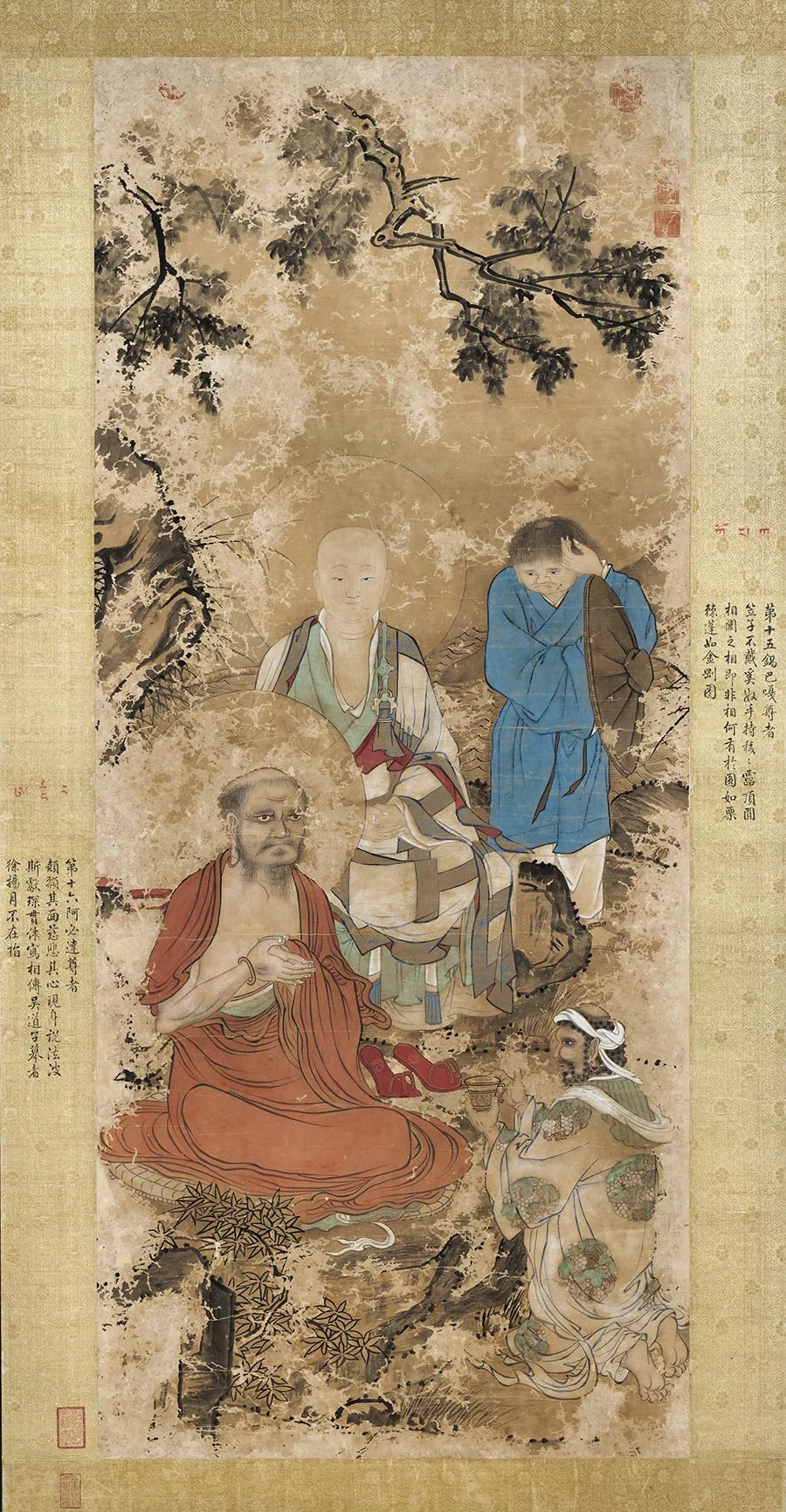 清徐扬《仿贯休画罗汉图》轴
