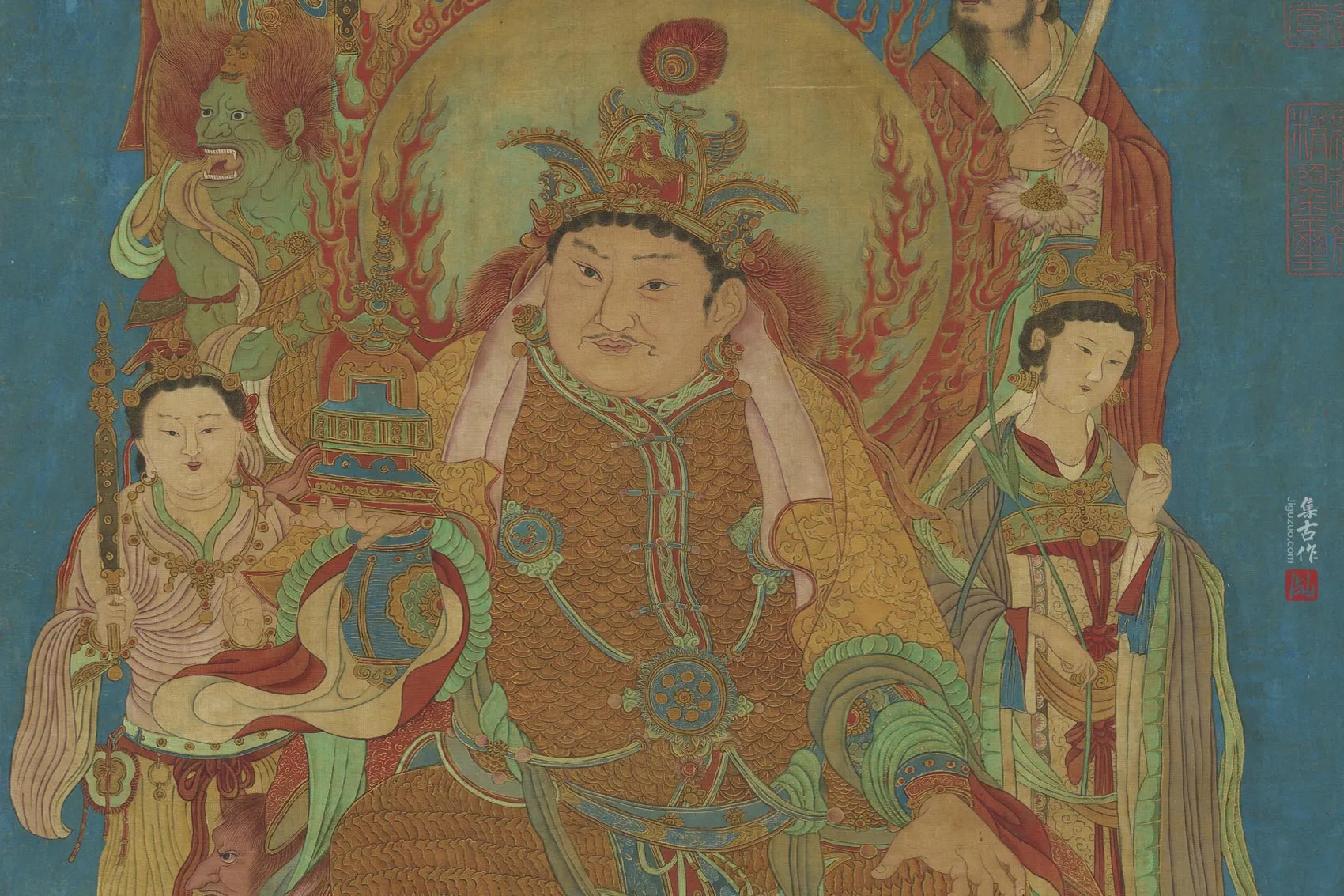 传尉迟乙僧《护国天王像》局部 (2)