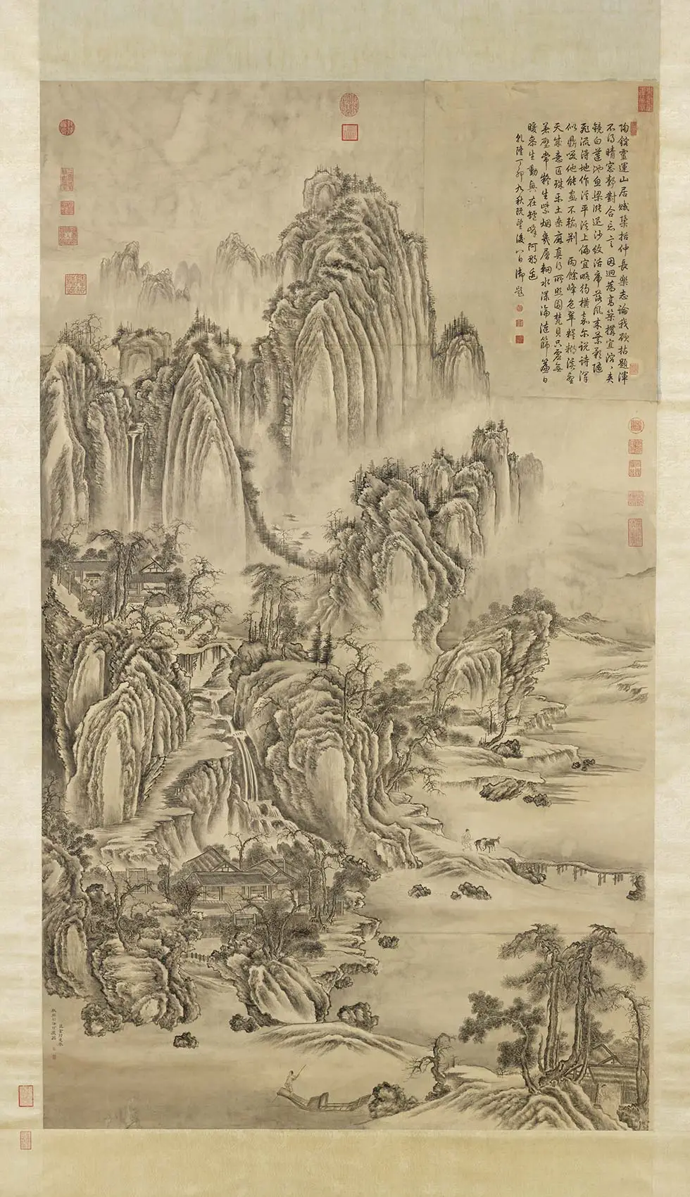 董邦达山水《仿荆浩匡庐图》轴
