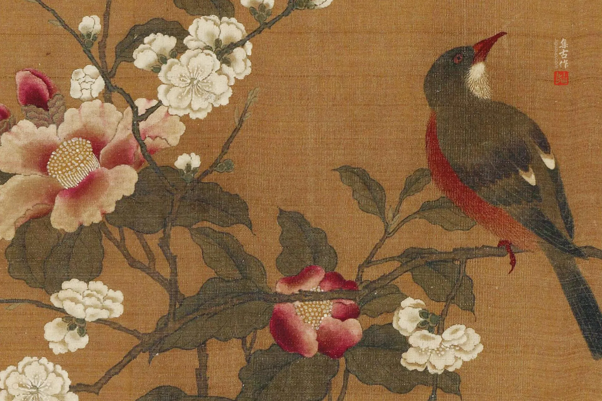 传五代徐熙《花鸟图卷》高清局部 (5)
