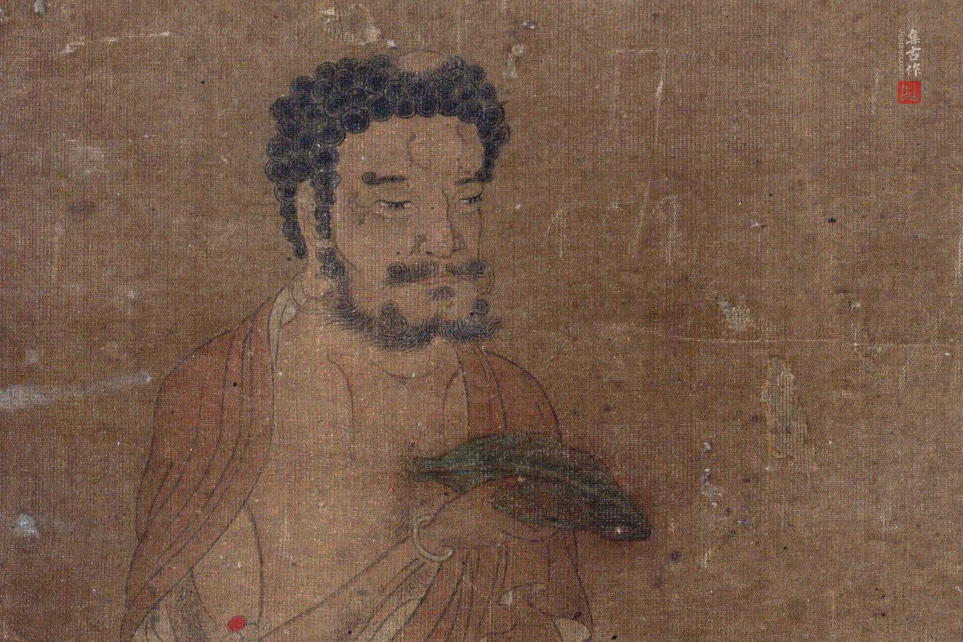 传韩滉人物画《三教图》高清局部 (1)