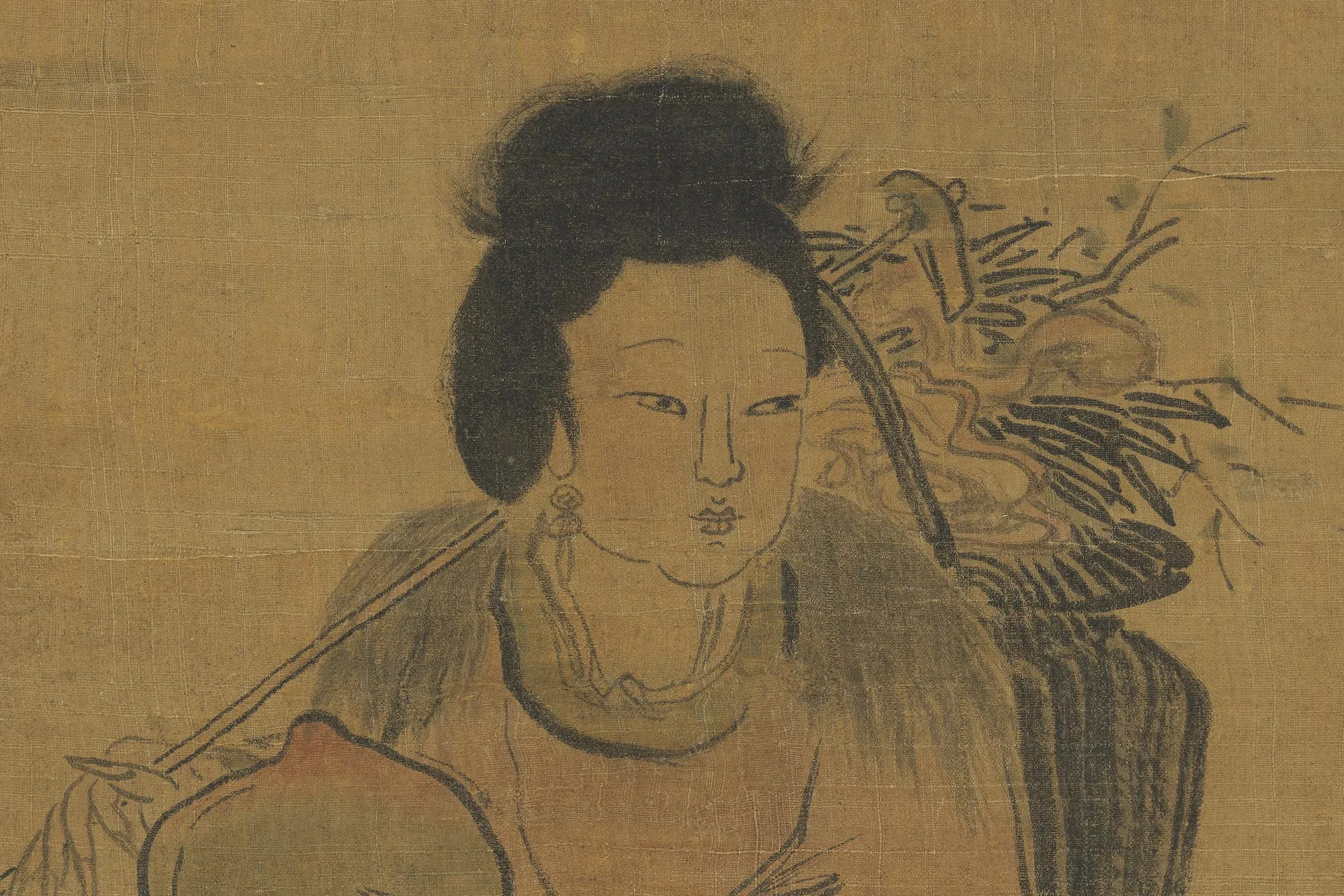 传五代南唐王齐翰《采芝仙图》局部 (1)