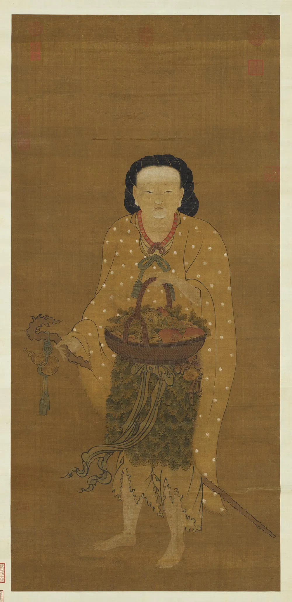 传何青年《画麻姑仙像》轴