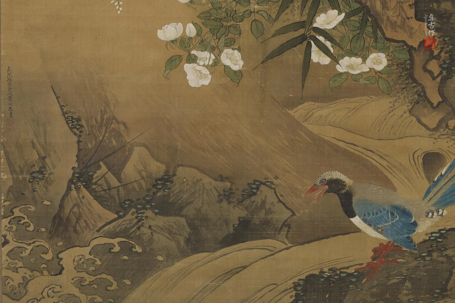 传辽萧瀜画花鸟局部 (1)