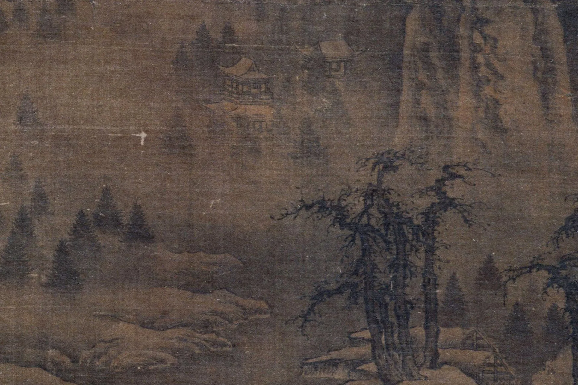 翟院深《雪山归猎图》局部 (4)