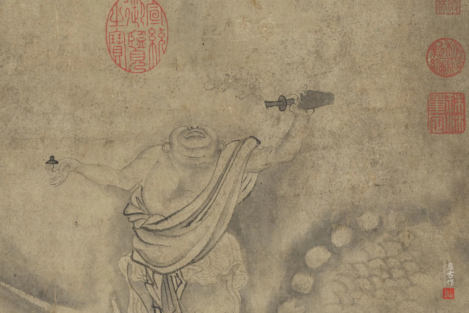 李遹《罗汉图》局部 (2)