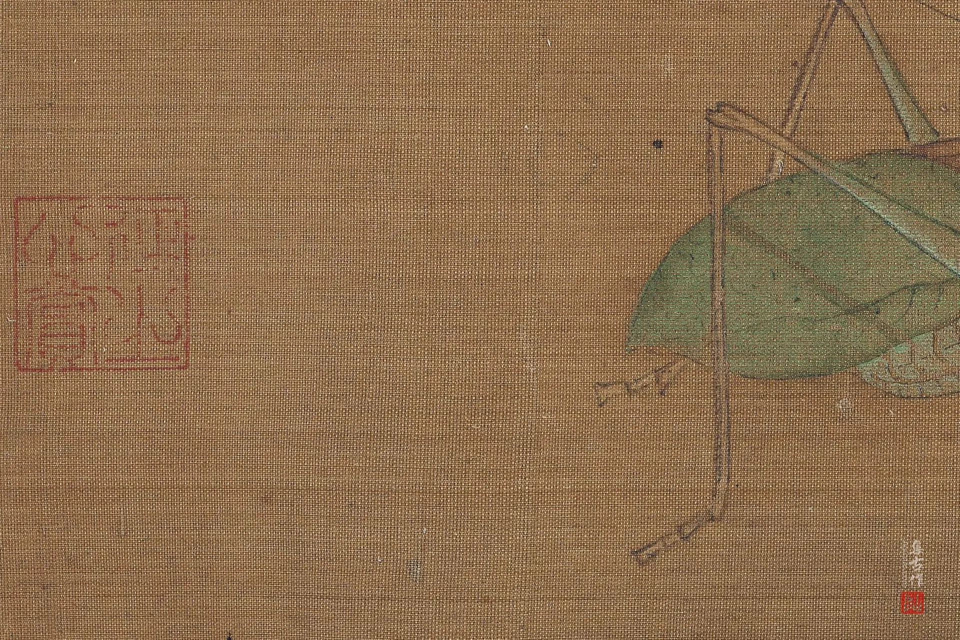 韩祐《螽斯绵瓞图》超高清大图局部-3