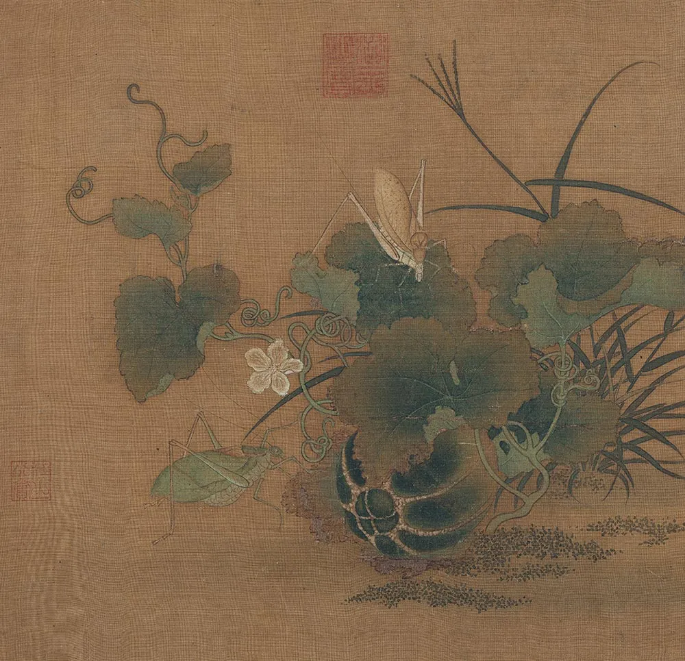 传韩祐《螽斯绵瓞图》页