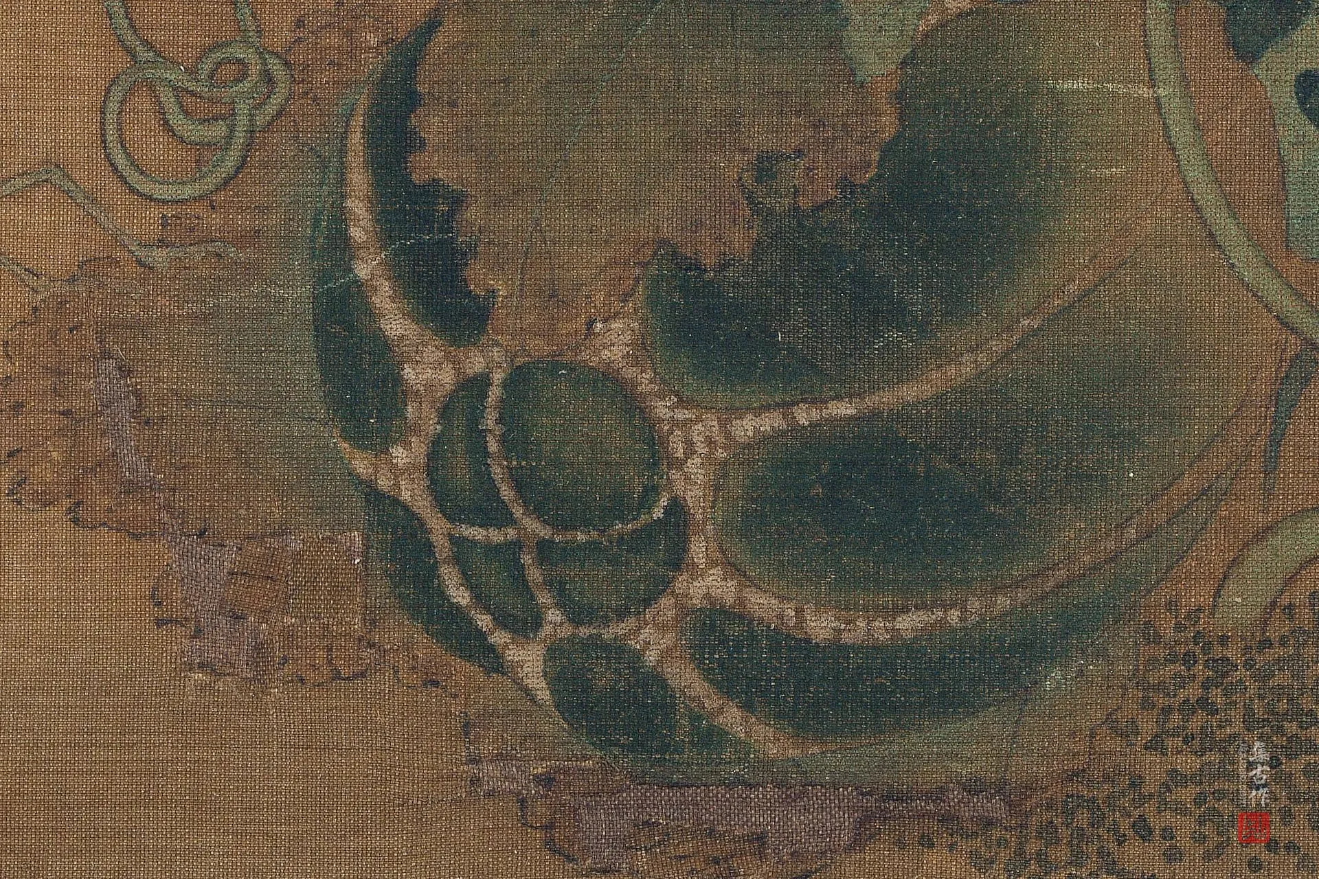 韩祐《螽斯绵瓞图》超高清大图局部-1
