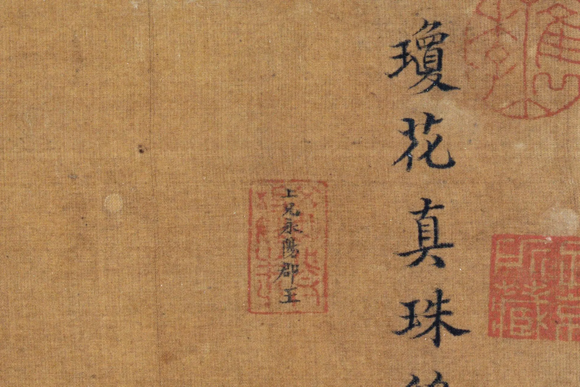 韩祐《琼花真珠鸡图》高清局部-3