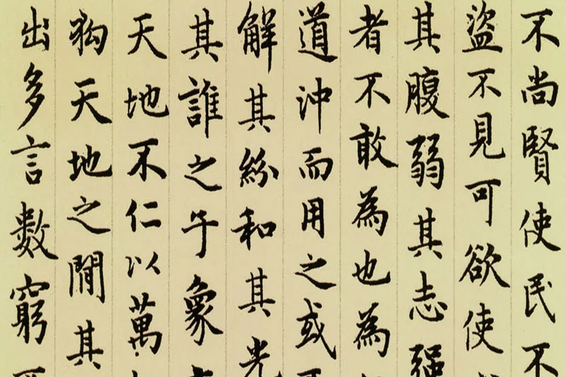 赵孟頫《小楷道德经》局部 (5)