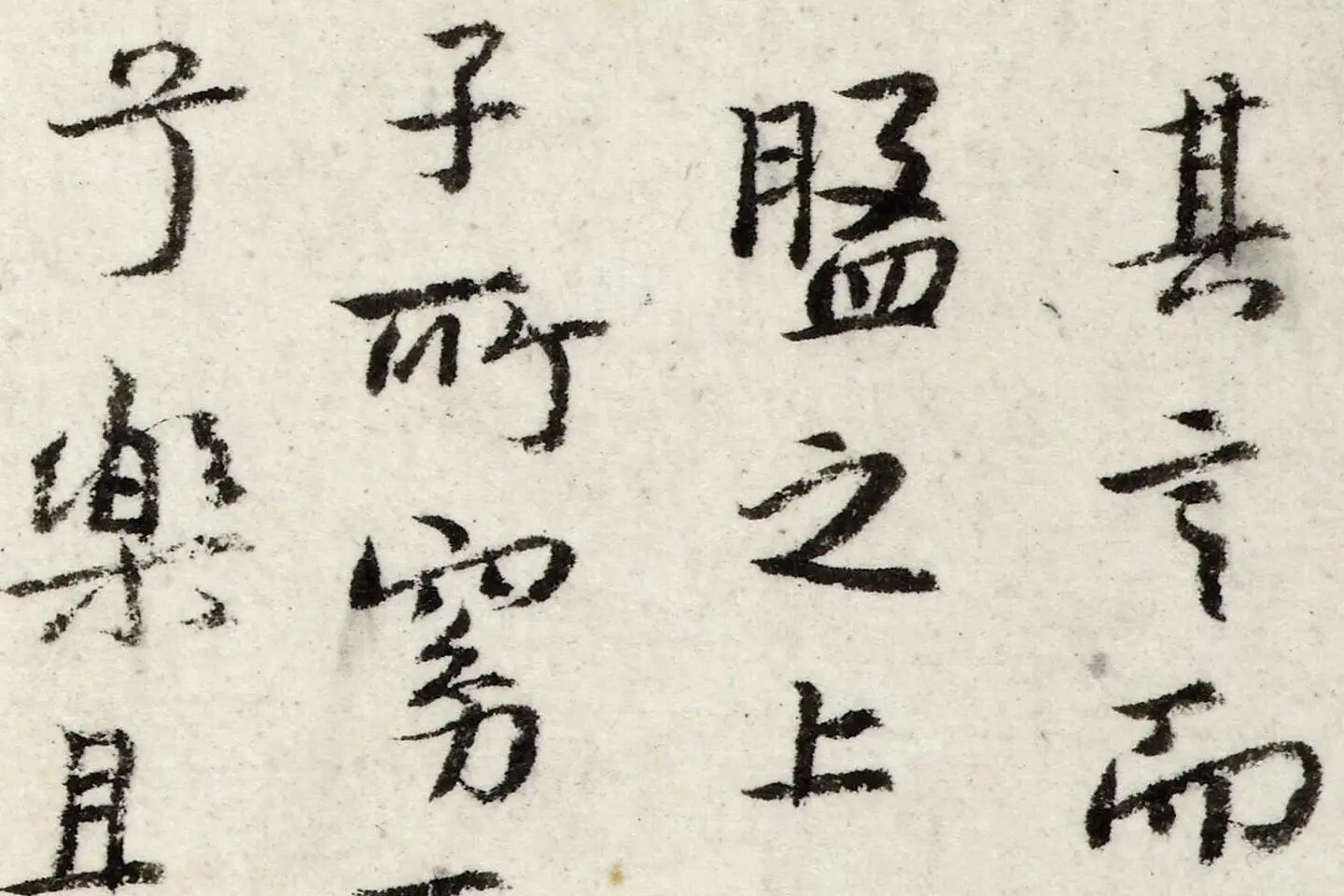 朱耷行书《书韩愈送李愿归盘谷序》局部 (3)